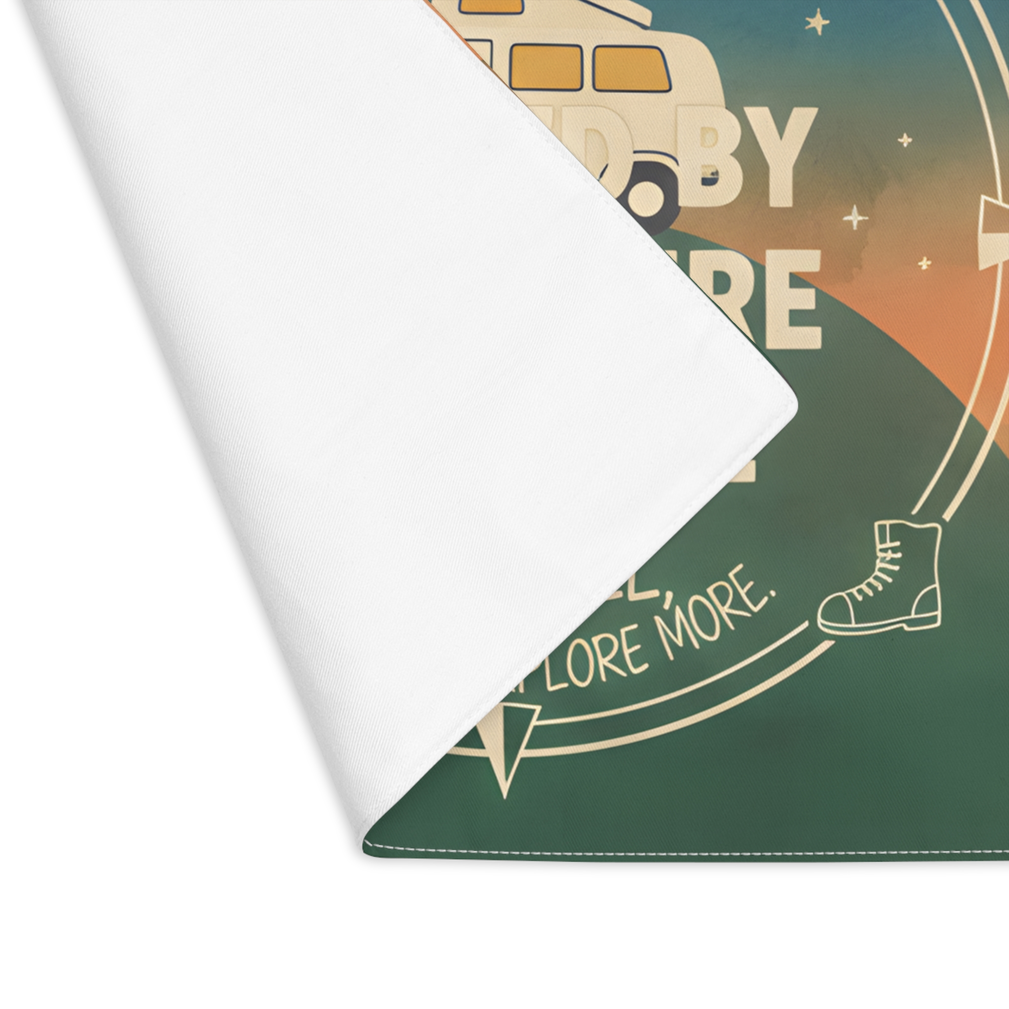 Vanlife Placemat — 'Fueled by Adventure & Coffee: Eat Well, Explore More'