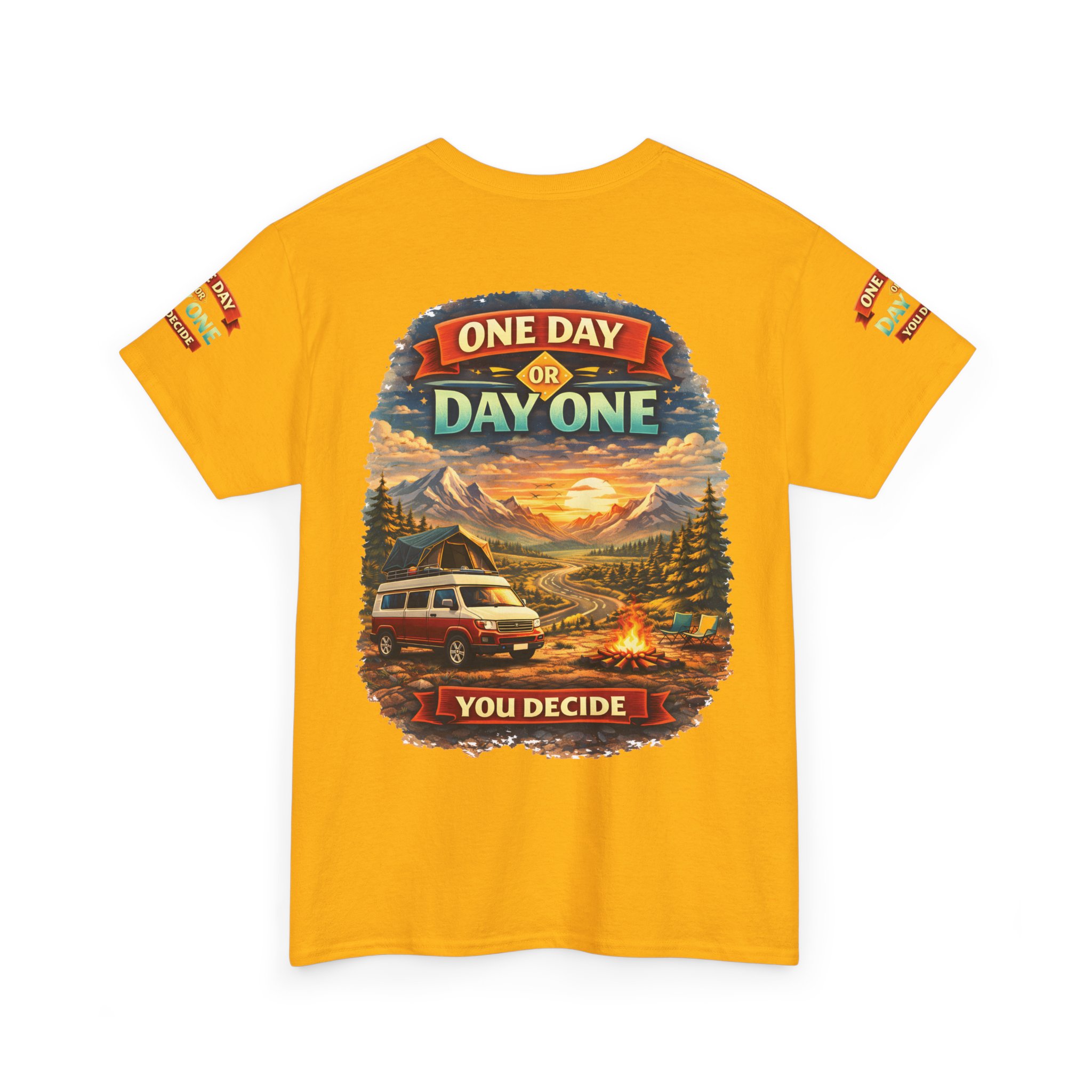 17412976506604341917_2048.jpeg Unisex Heavy Cotton Tee — "One Day Or Day One" Design Scenic-Line
