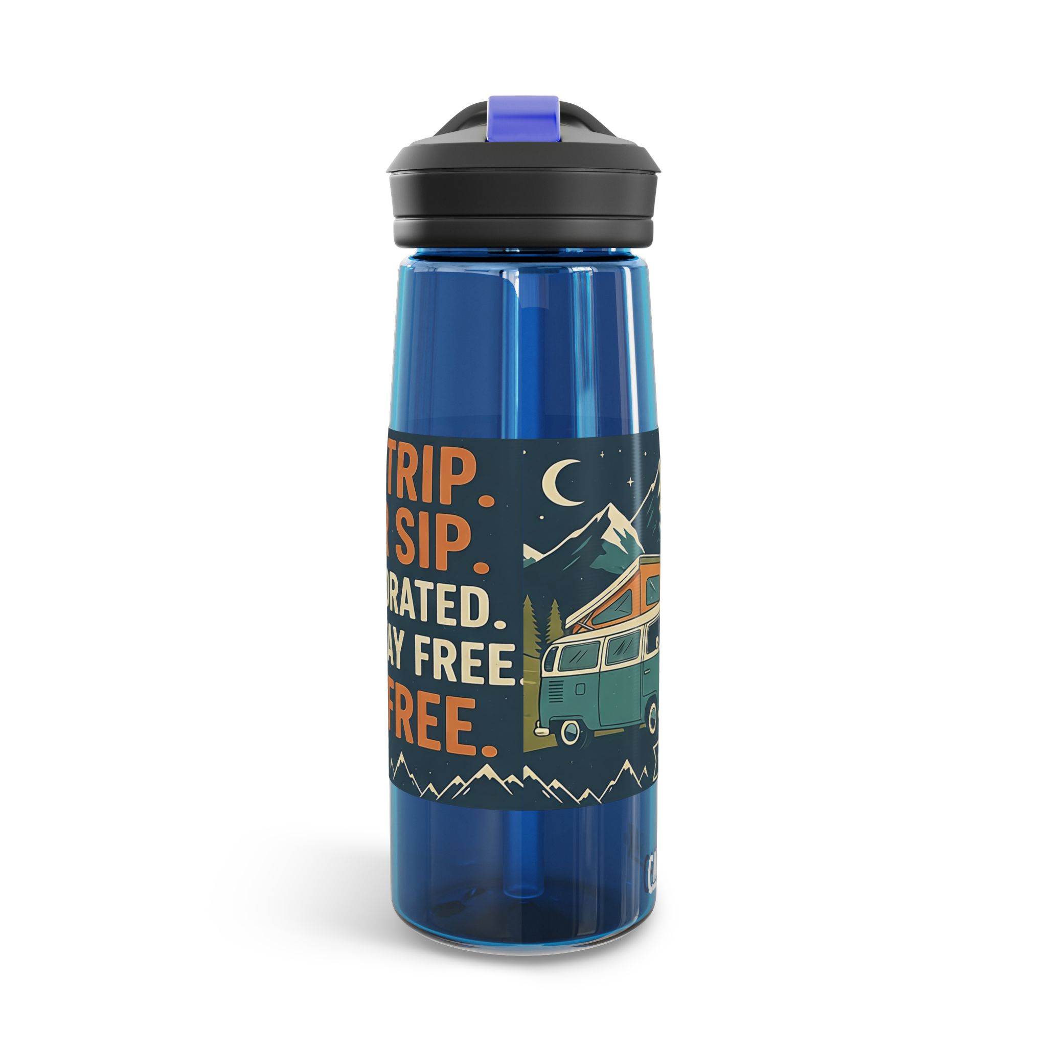 Water Bottle — CamelBak Eddy 20/25oz, "Road. Water. Stay Wild."