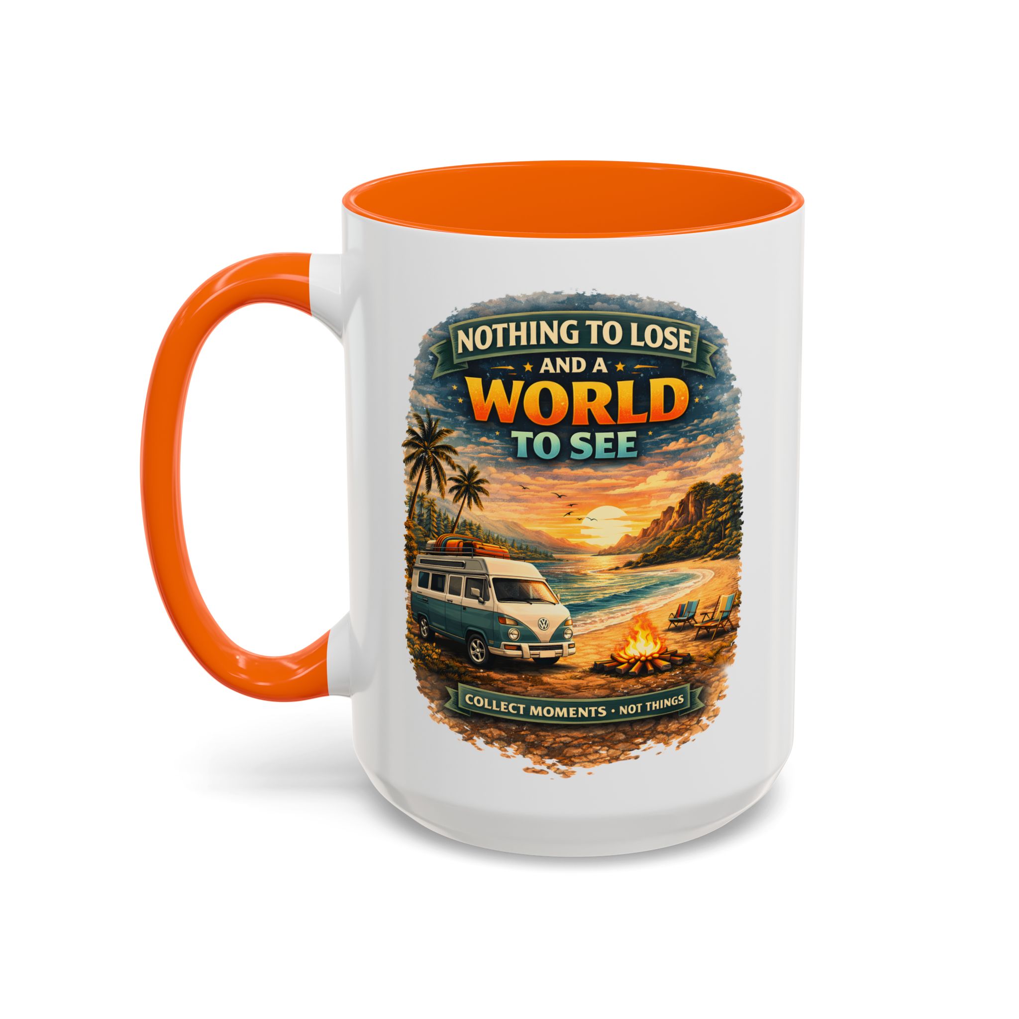 Accent Coffee Mug (11, 15oz) — "Nothing To Lose" Design Scenic-Line