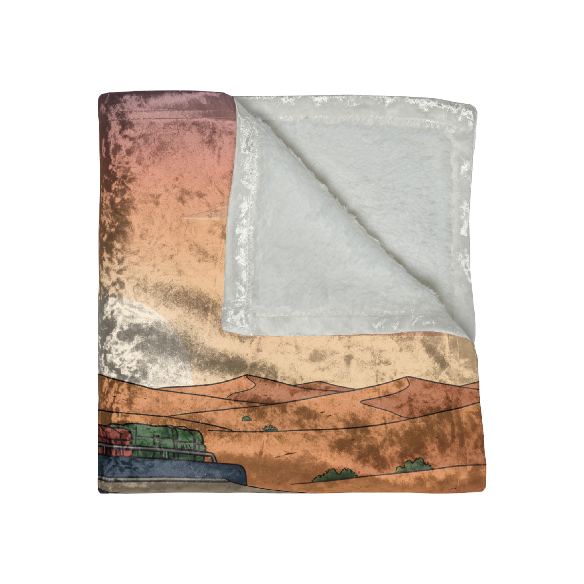 17433482504814493570_2048.jpeg Crushed Velvet Blanket —"The World Is Your playground" Design Sitcom-Line (Campervan)