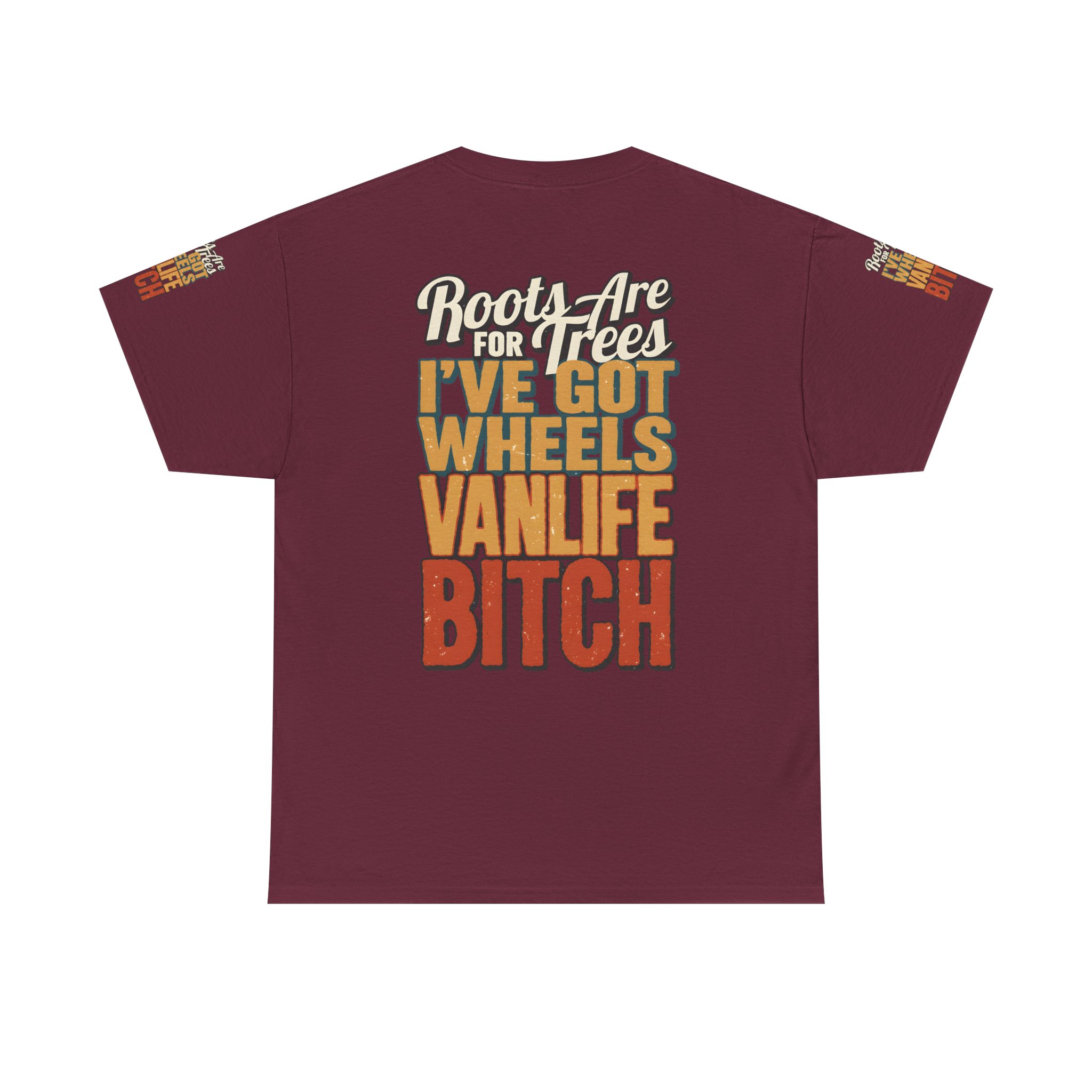 Unisex Heavy Cotton Tee — "Roots Are For Trees" Design F**K-Line