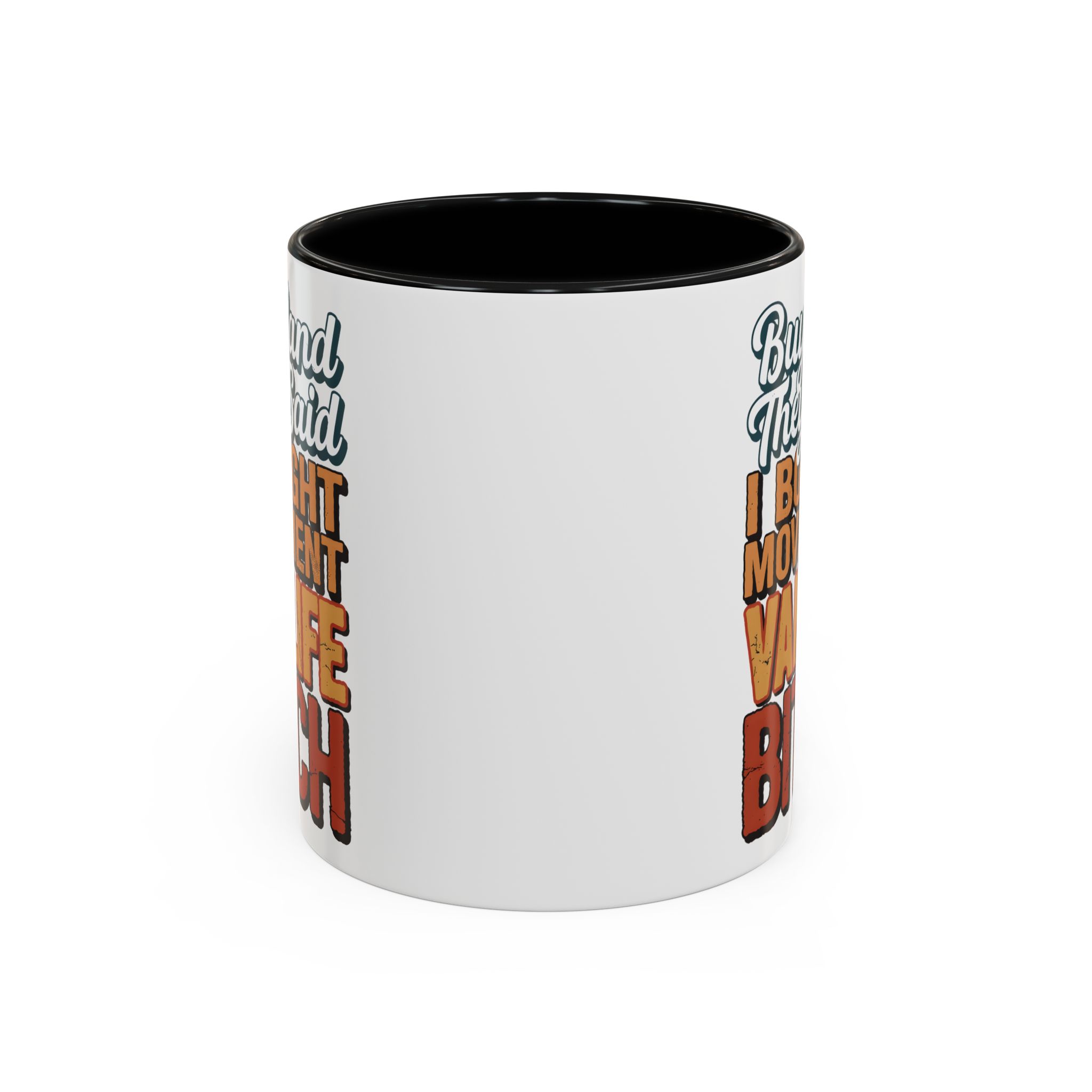 Accent Coffee Mug (11, 15oz) — "Buy Land They Said" Design F**K-Line