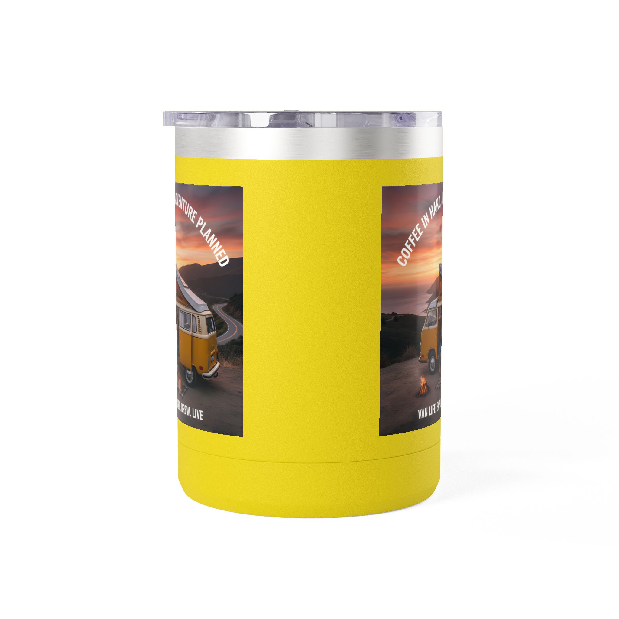 Coffee Mug Tumbler, 15oz — "Coffee in Hand, Adventure Planned"