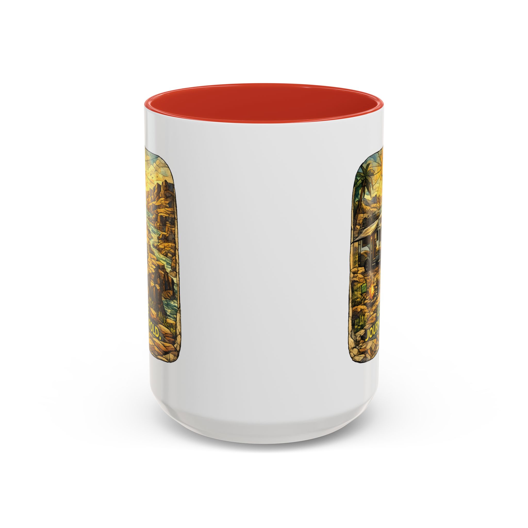 17446934299089753469_2048.jpeg Accent Coffee Mug (11, 15oz) — "Let The Journey Unfold" Design Cubic-Line