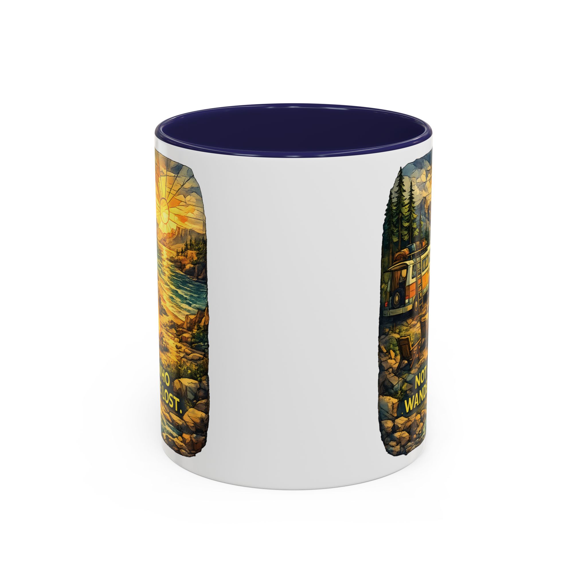 17455628500770354886_2048.jpeg Accent Coffee Mug (11, 15oz) — "Not All Who Wander Are Lost" Design Cubic-Line