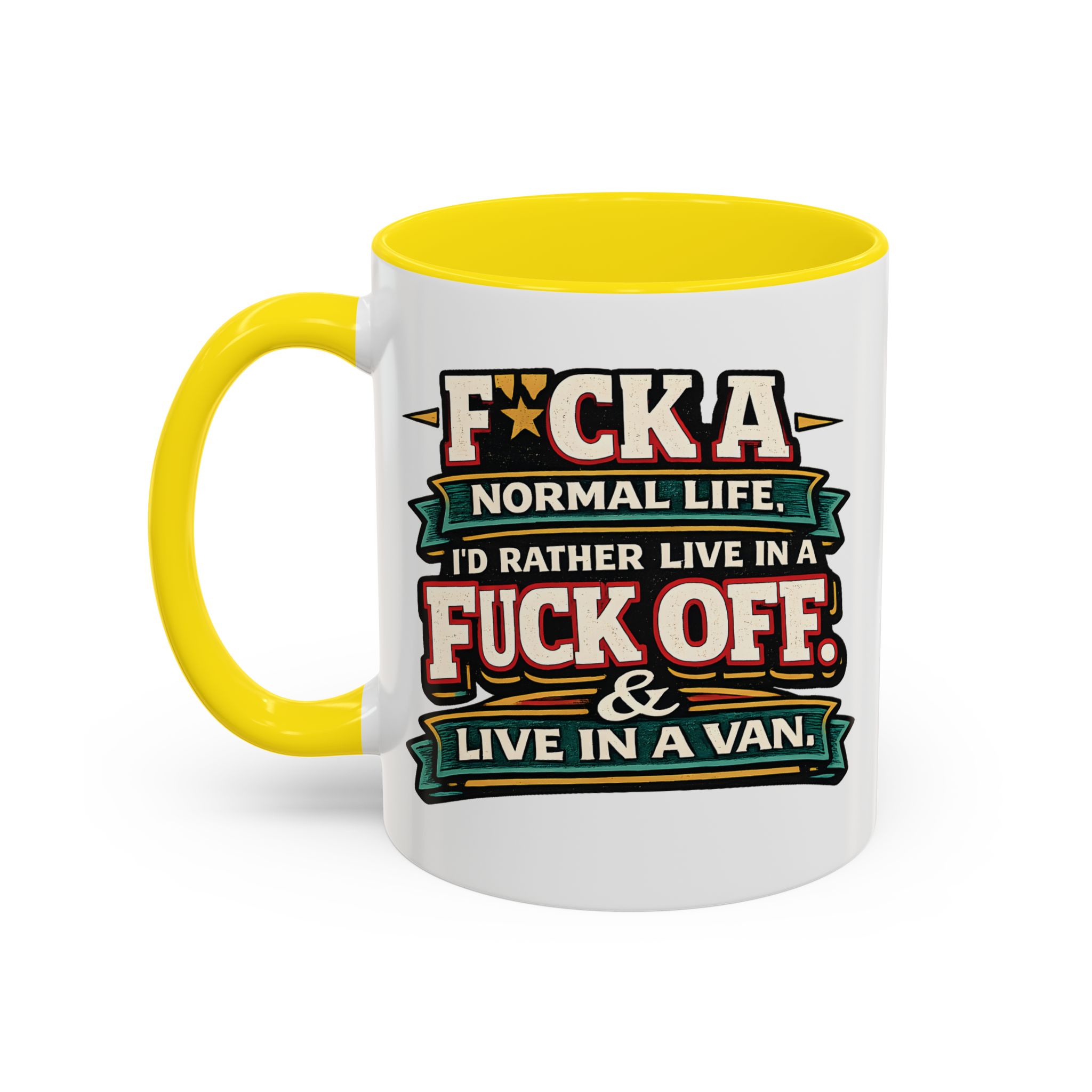 17459081681817069364_2048.jpeg Accent Coffee Mug (11, 15oz) — "Fuck A Normal Life" Design F**K-Line