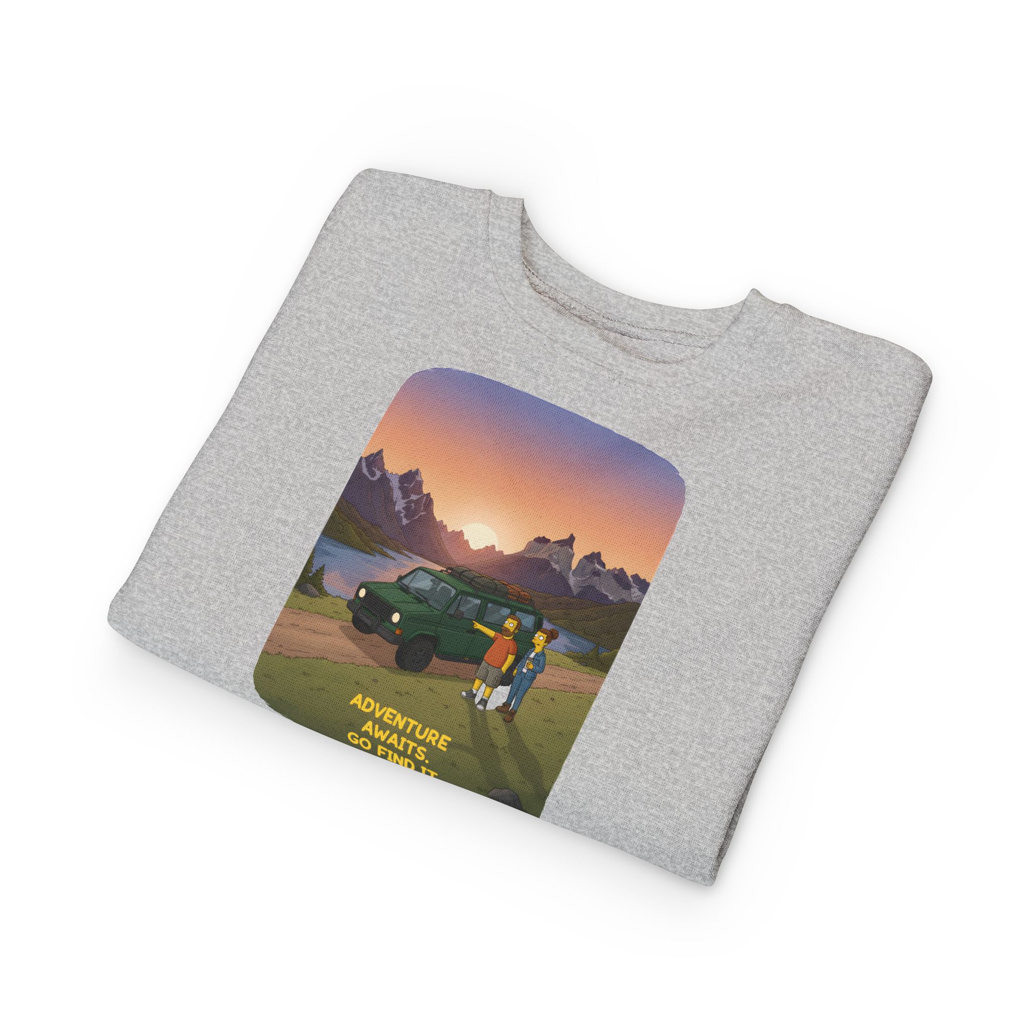 Toddler Sweatshirt - "Adventure Awaits-Go Find It" (Design Sitcom-Line)