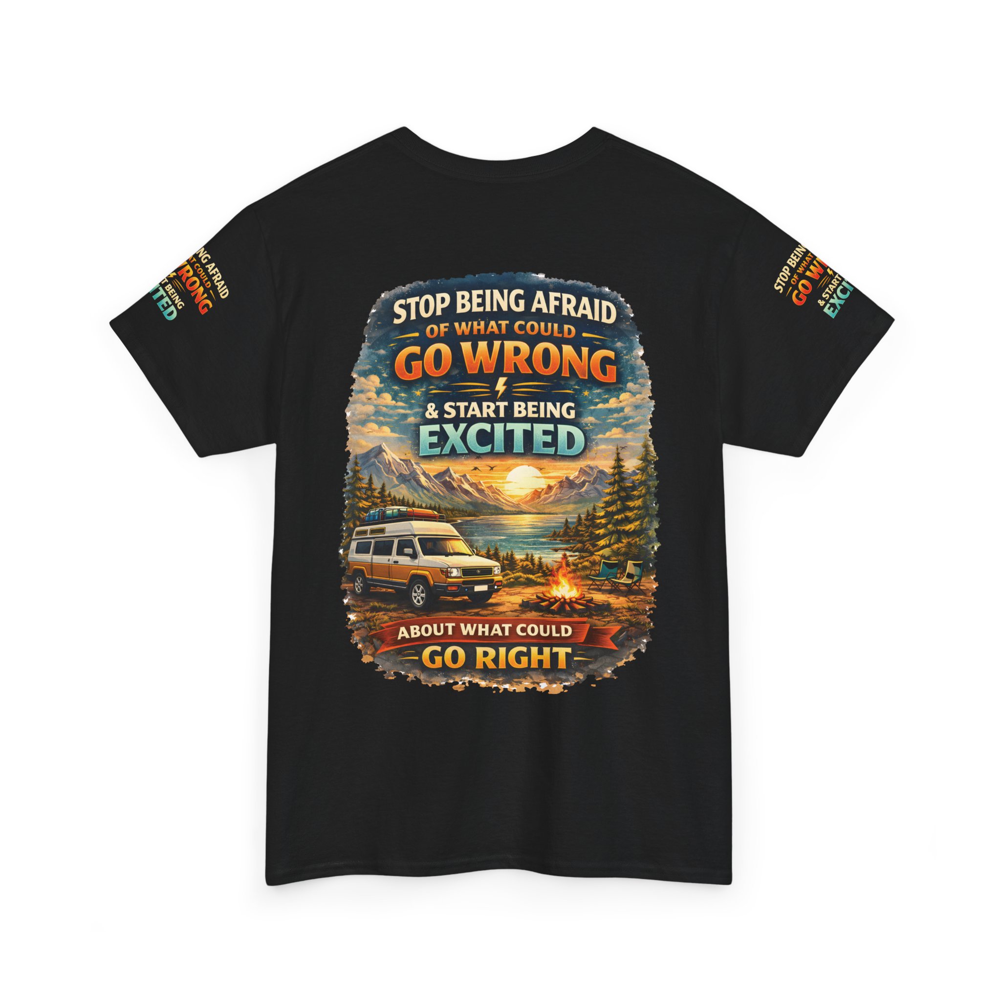 17474326646327929336_2048.jpeg Unisex Heavy Cotton Tee — "Stop Being Afraid Of What Could Go Wrong" Design Scenic-Line