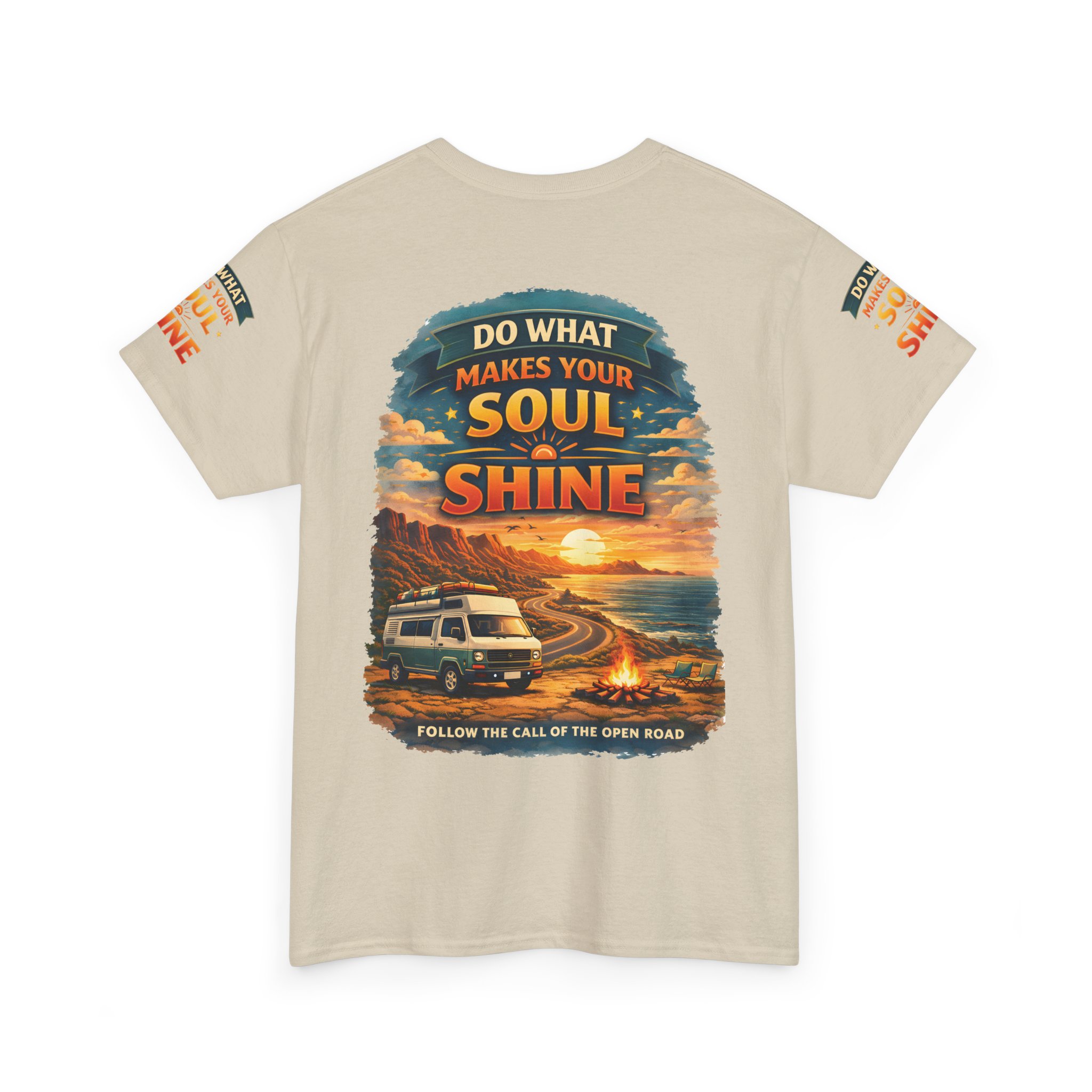 Unisex Heavy Cotton Tee — "Do What Makes Your Soul Shine" Design Scenic-Line