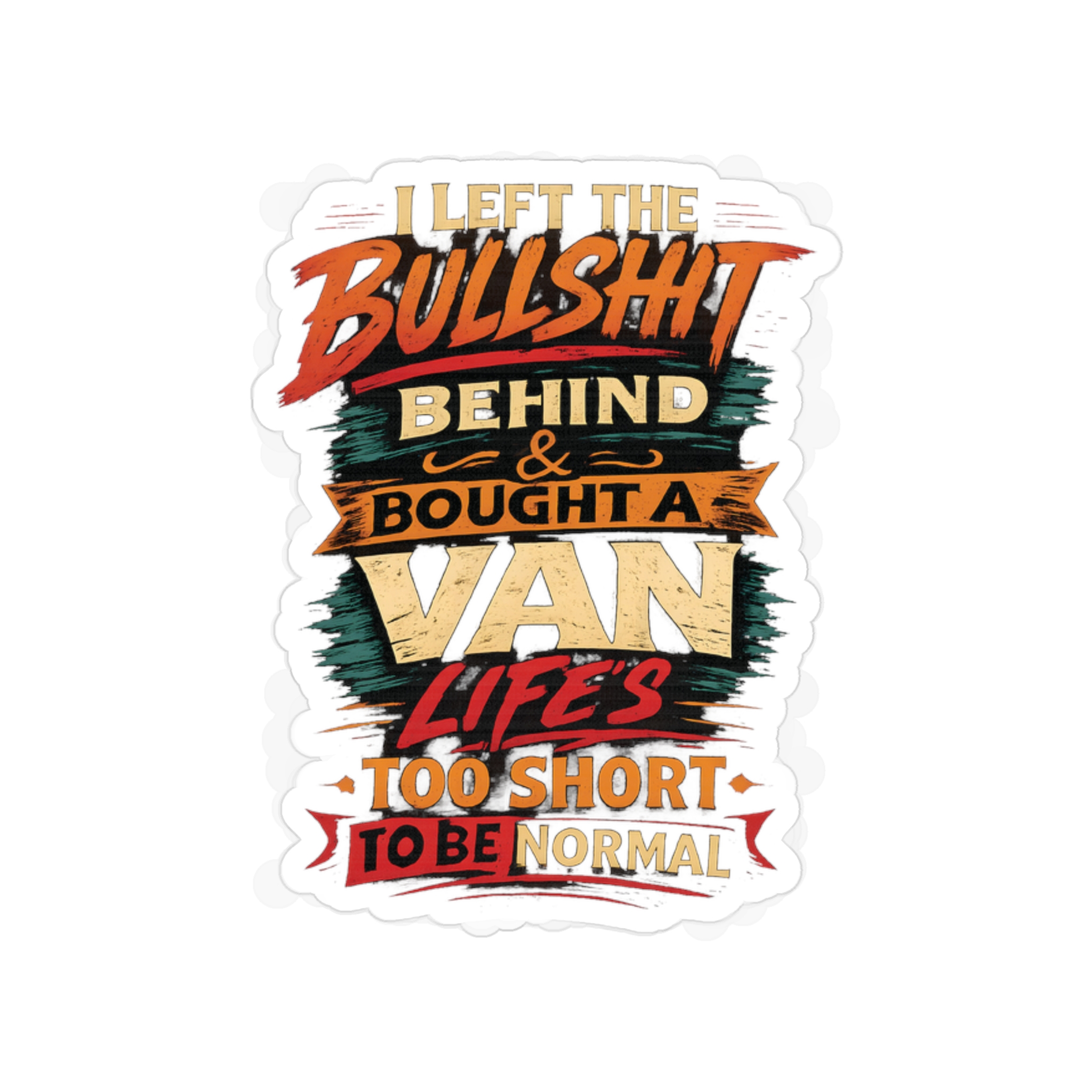Transparent Outdoor Stickers – "I Left The Bullshit" Design F**K-Line