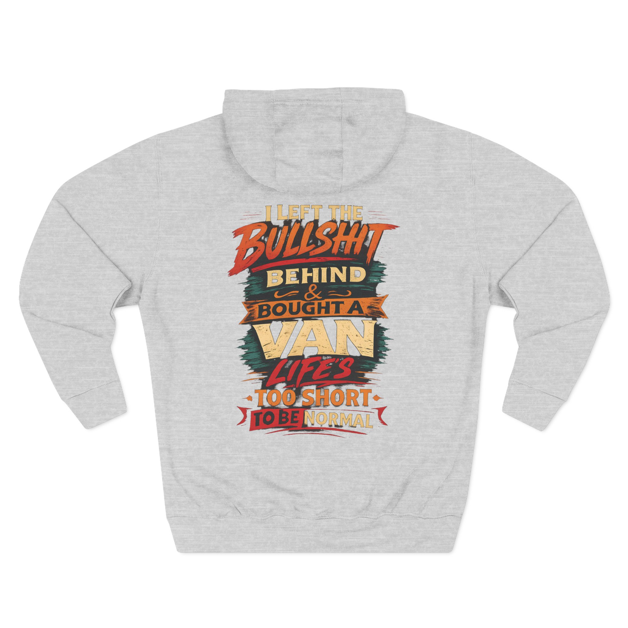 Three-Panel Fleece Hoodie - "I Left The Bullshit" Design F**K-Line