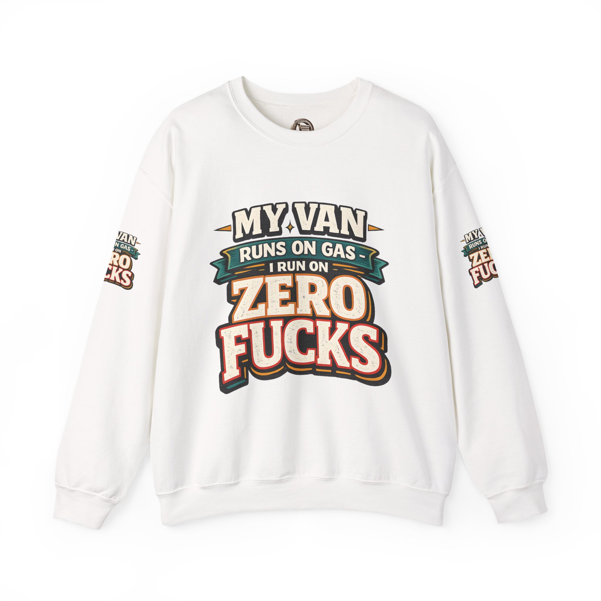 17495038766841329440_2048.jpeg Unisex Heavy Blend™ Crewneck Sweatshirt — "My Van Runs On Gas" Design F**K-Line