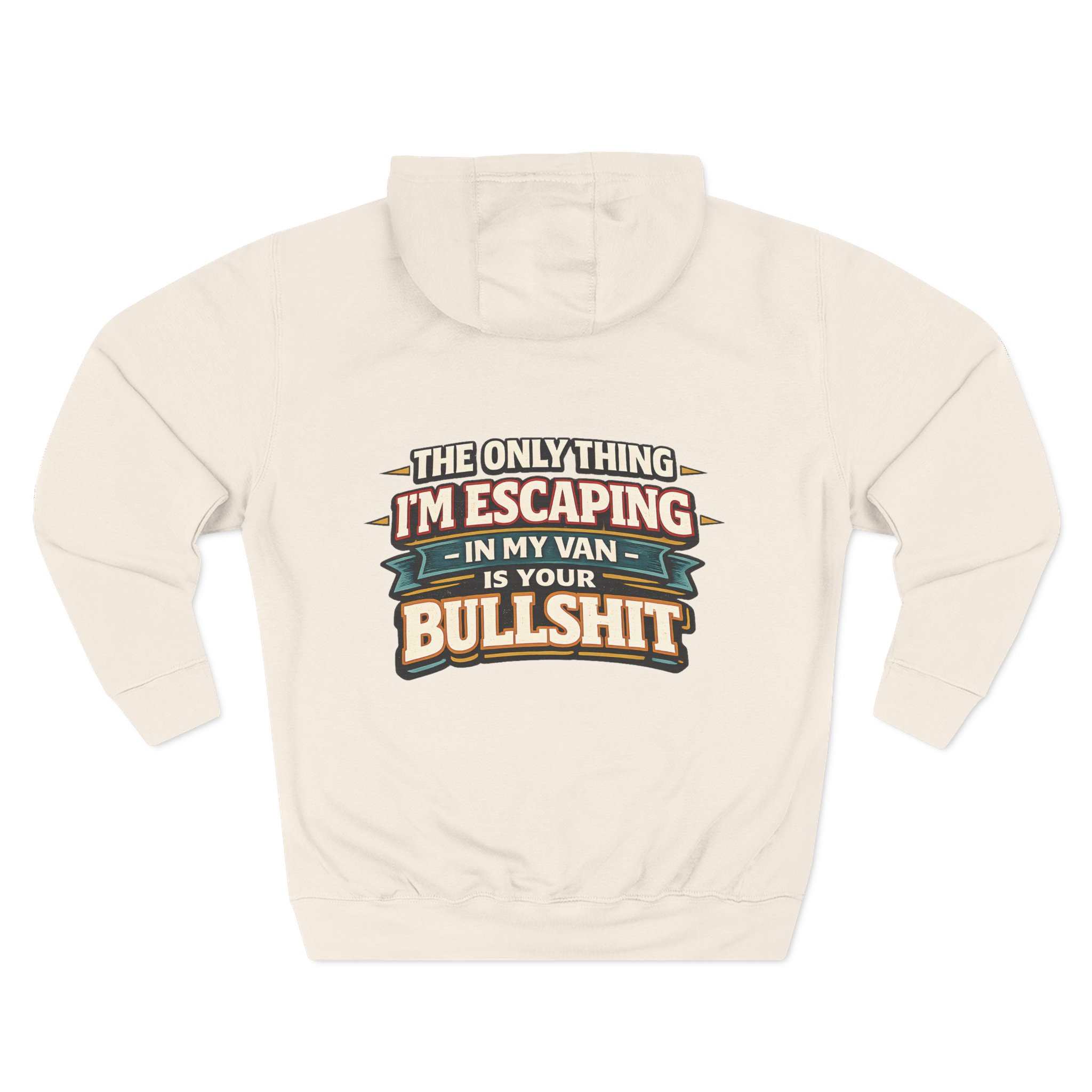 17502621232369771463_2048.jpeg Three-Panel Fleece Hoodie - "The Only Thing I´m Escaping" Design F**K-Line