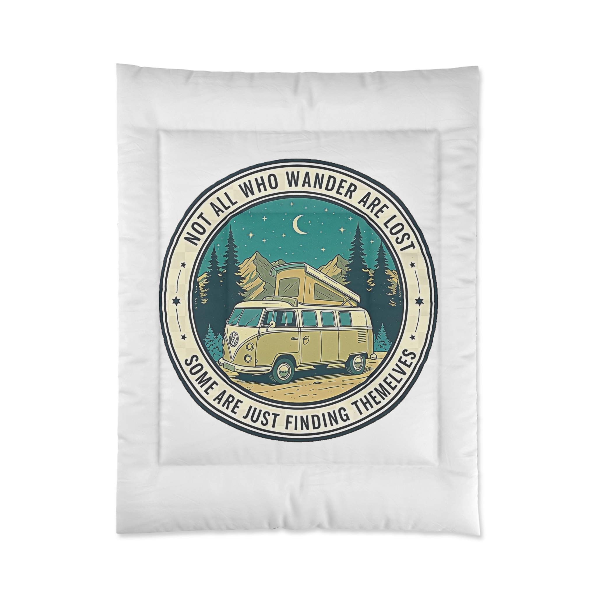 Comforter — “Not All Who Wander Are Lost” Camper Bedding