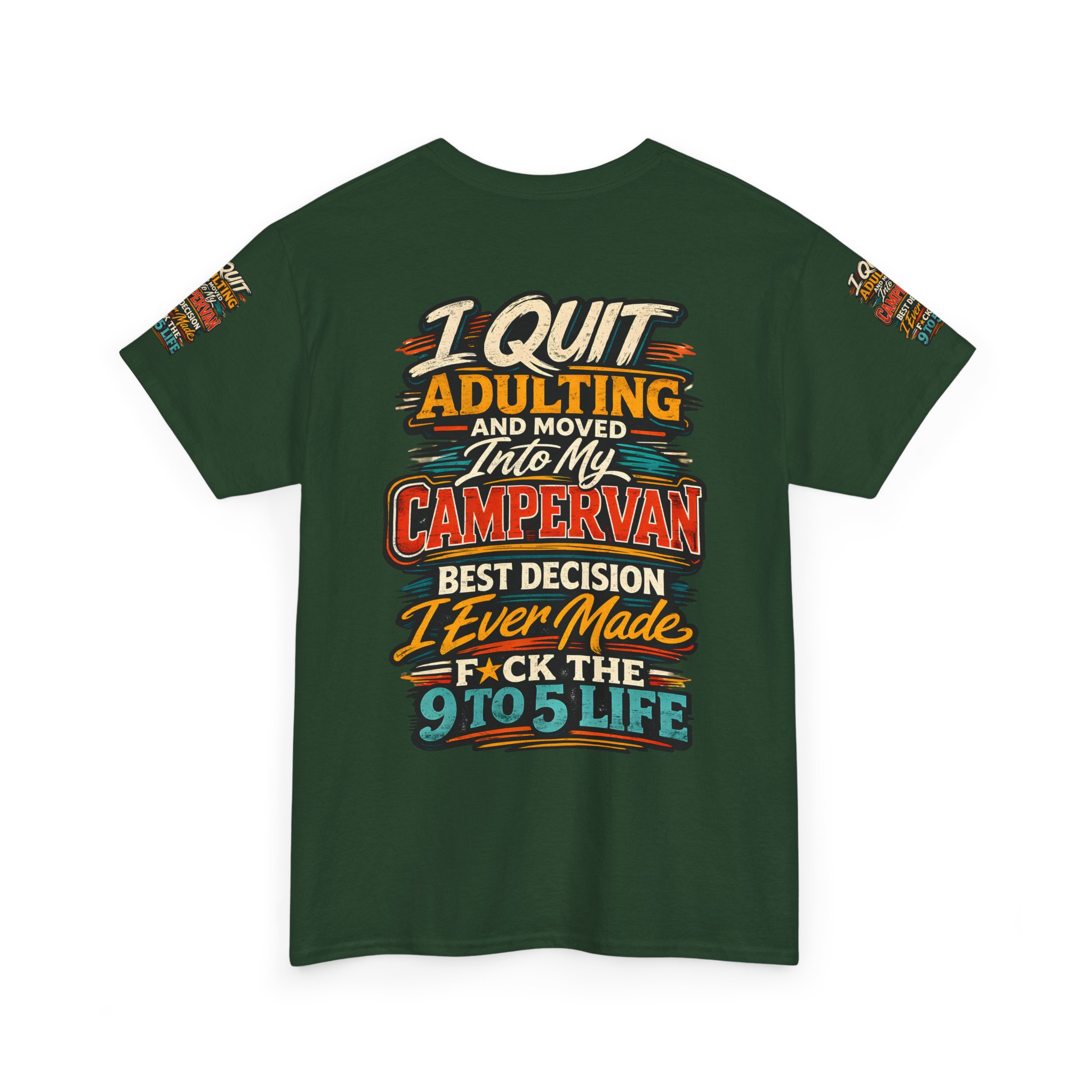 Unisex Heavy Cotton Tee — "I Quit Adulting" Design F**K-Line
