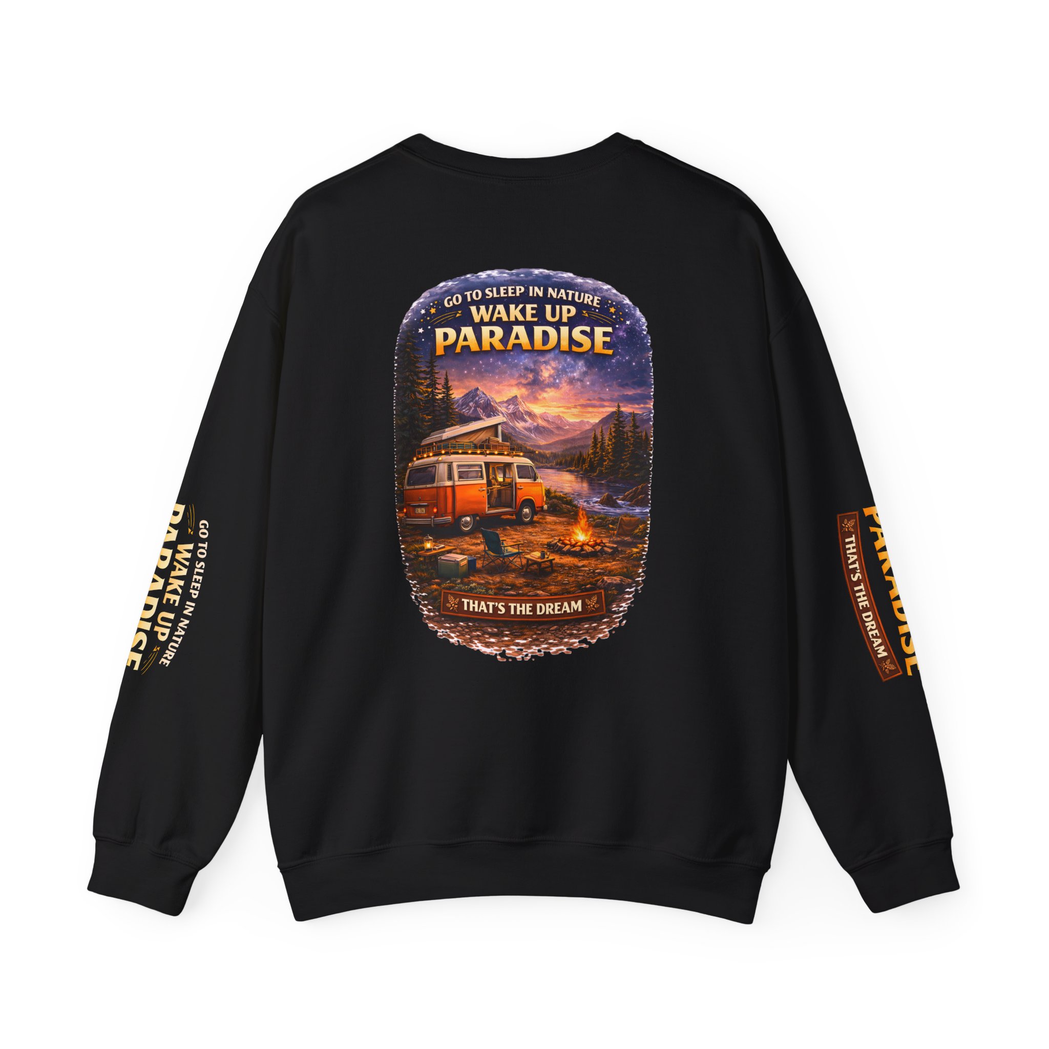 Unisex Heavy Blend™ Crewneck Sweatshirt — "Go To Sleep Nature " Design Scenic-Line