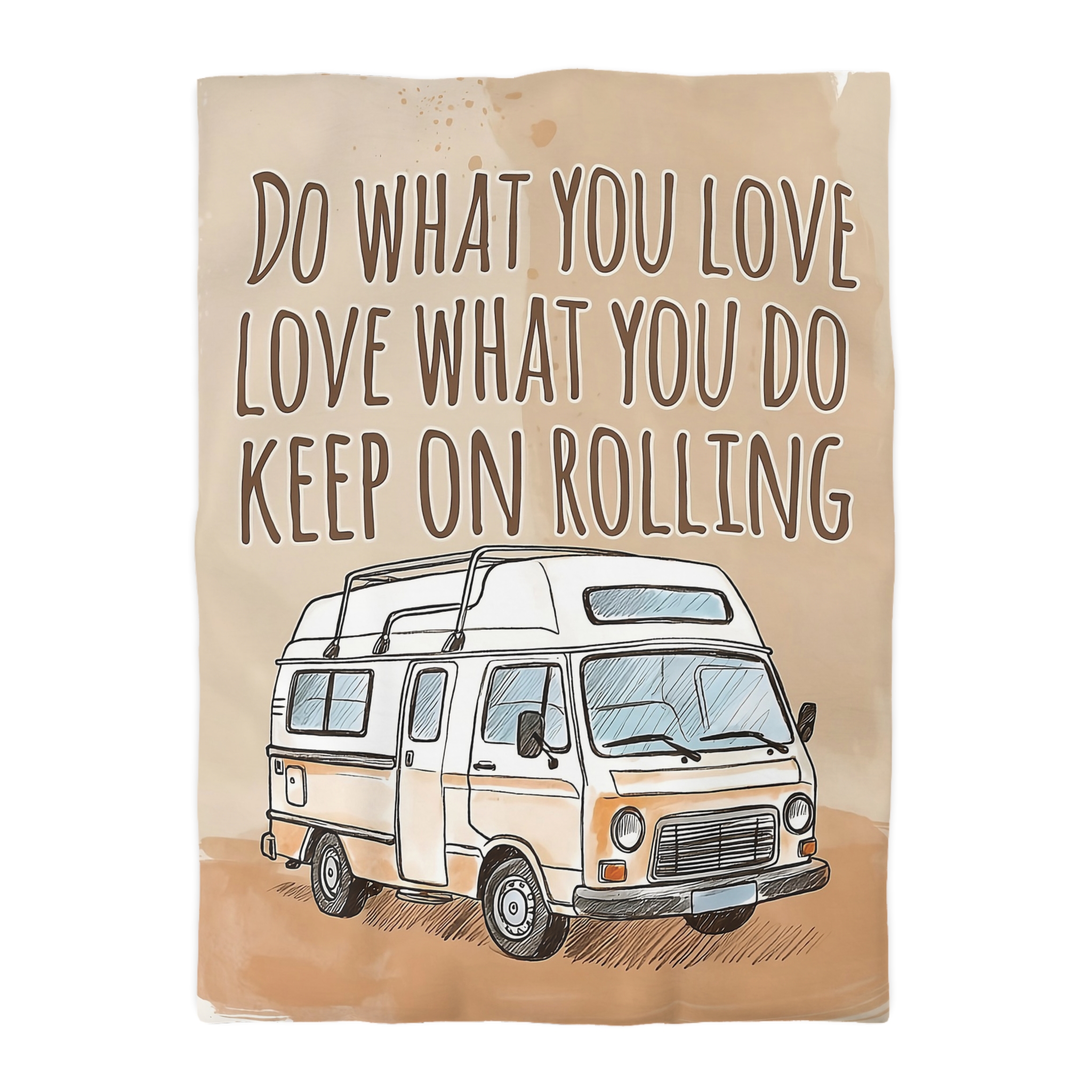 17524527514224917224_2048.jpeg Duvet Cover - 'Do What You Love, Keep On Rolling' Campervan Bedding