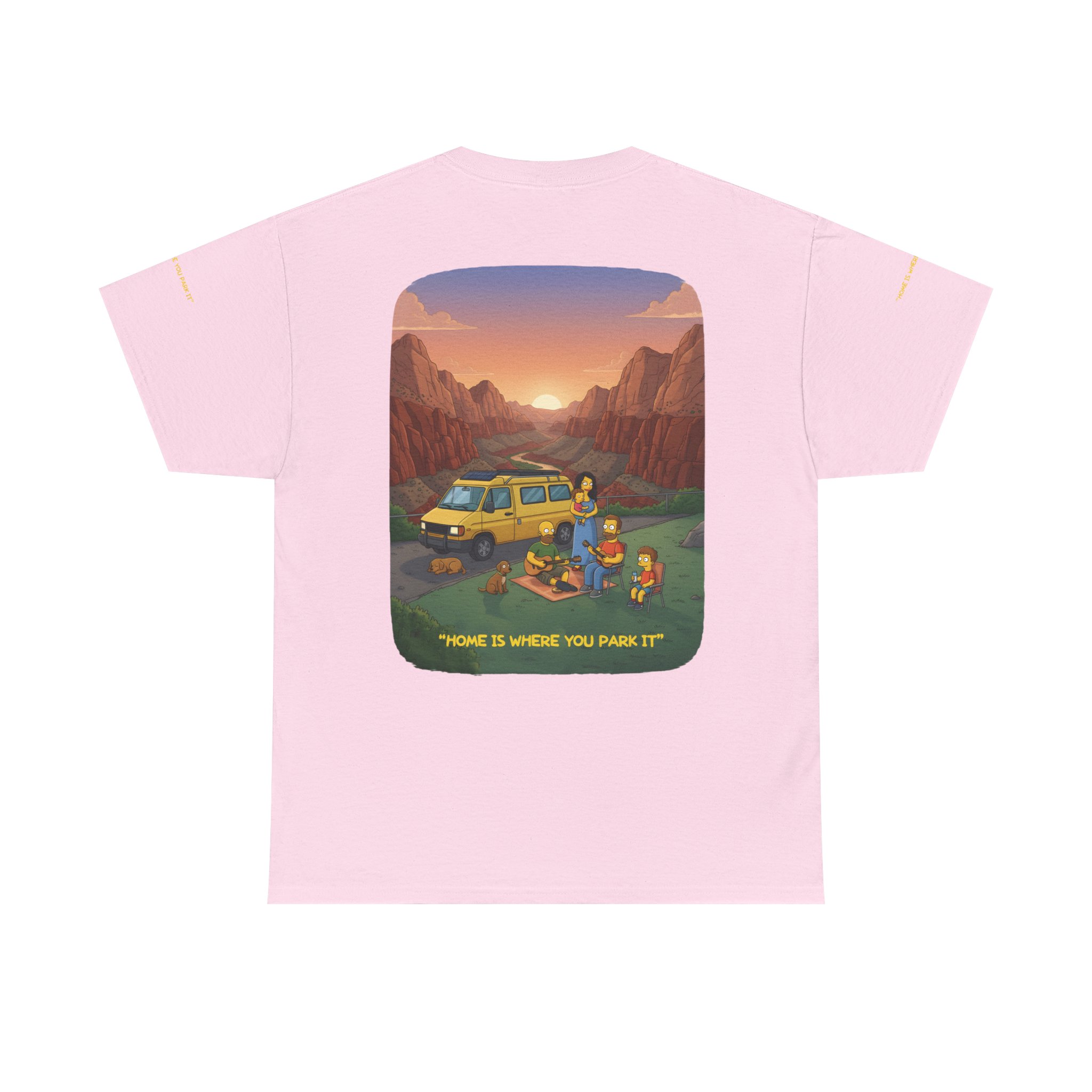 Unisex Heavy Cotton Tee — "Home Is Where You Park It" Design Sitcom-Line