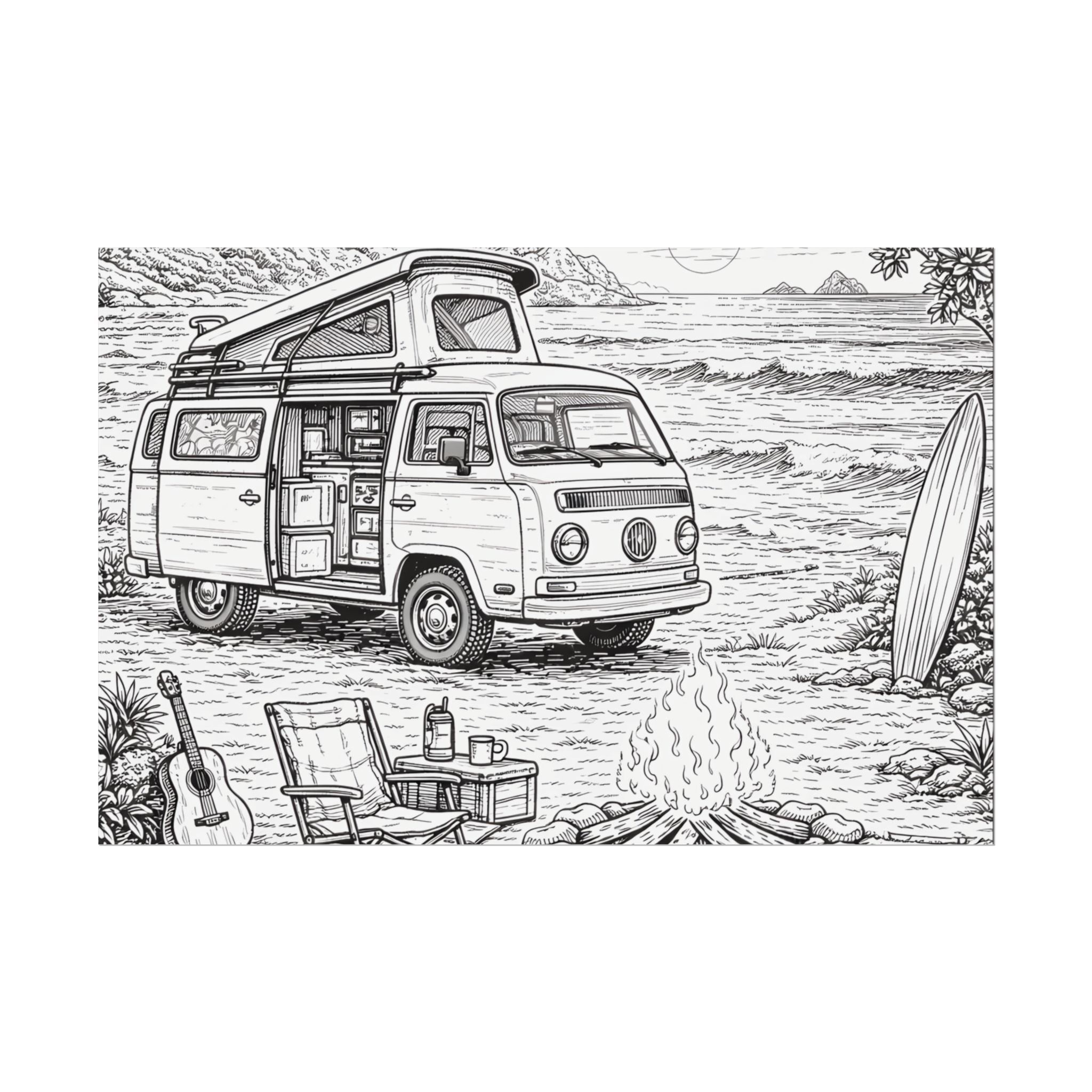 17547171586073098992_2048-1.jpeg Campervan Poster — Vintage RV Camping Landscape Wall Art