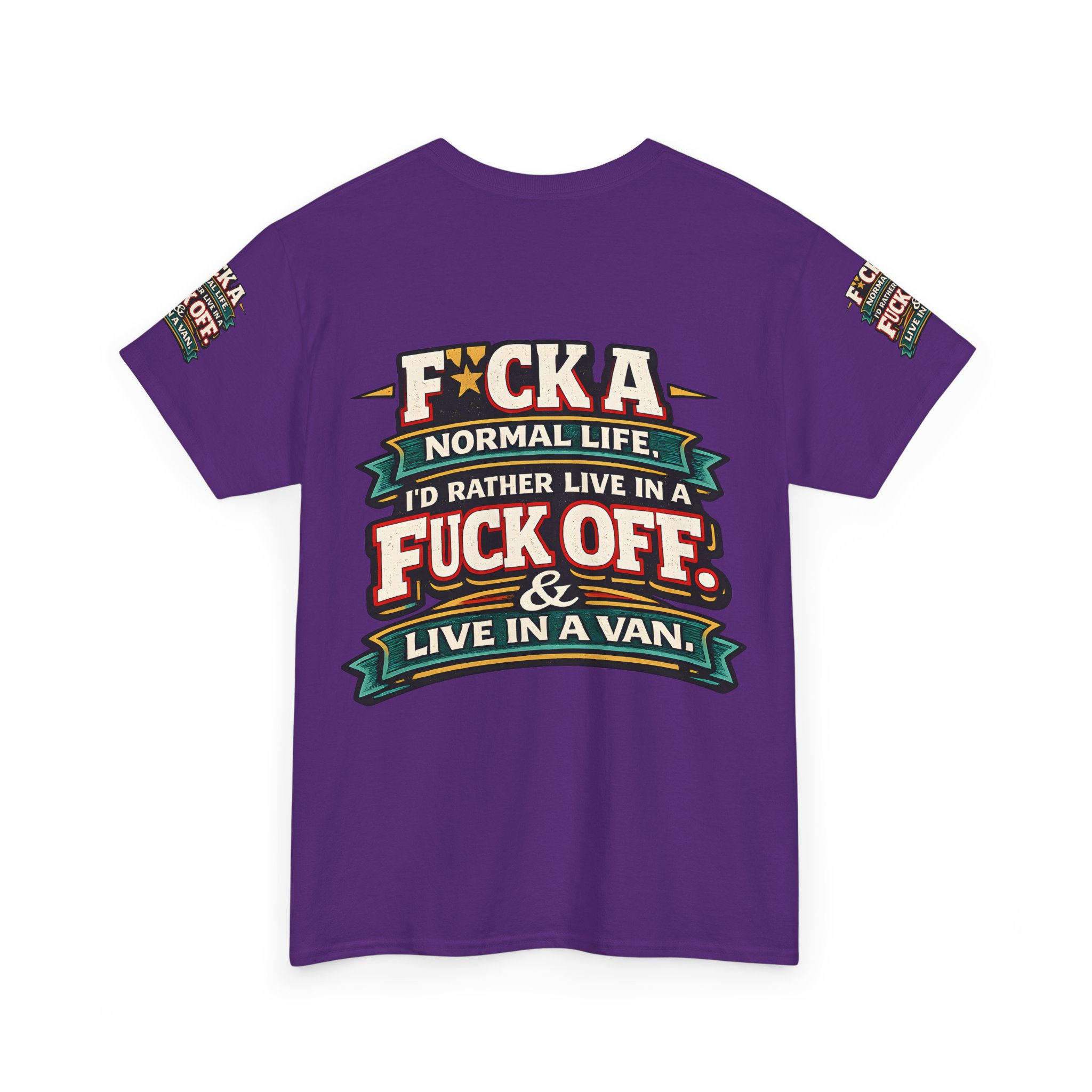 Unisex Heavy Cotton Tee — "Fuck A Normal Life" Design F**K-Line