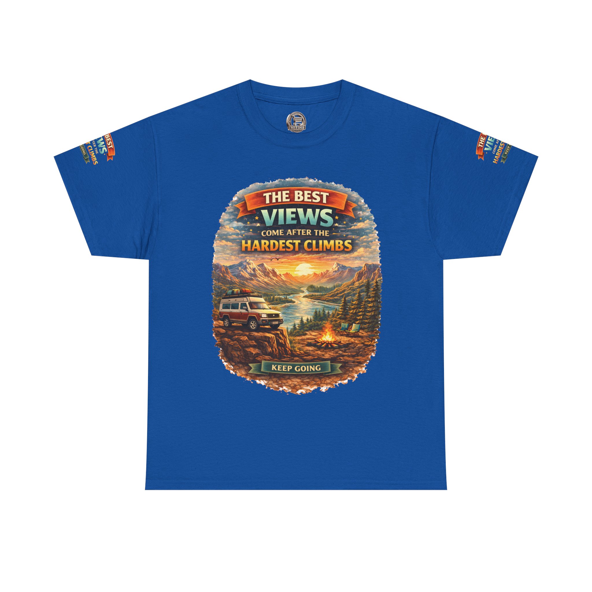 17569421370927036862_2048.jpeg Unisex Heavy Cotton Tee — "The Best Views" Design Scenic-Line