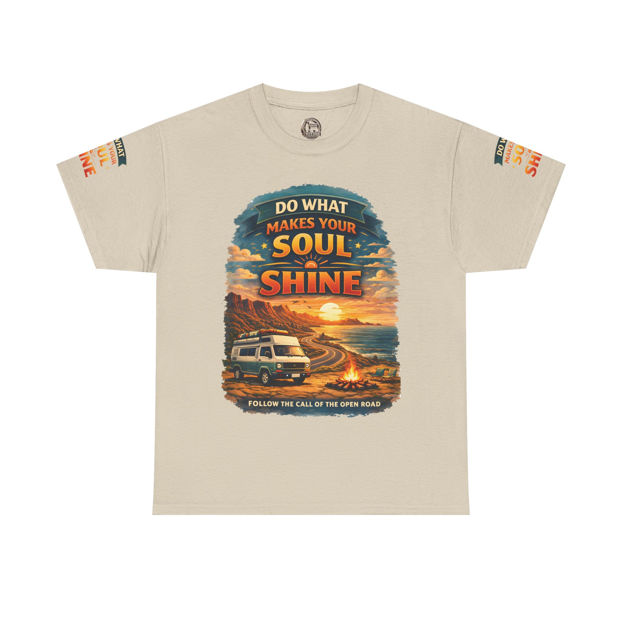 Unisex Heavy Cotton Tee — "Do What Makes Your Soul Shine" Design Scenic-Line