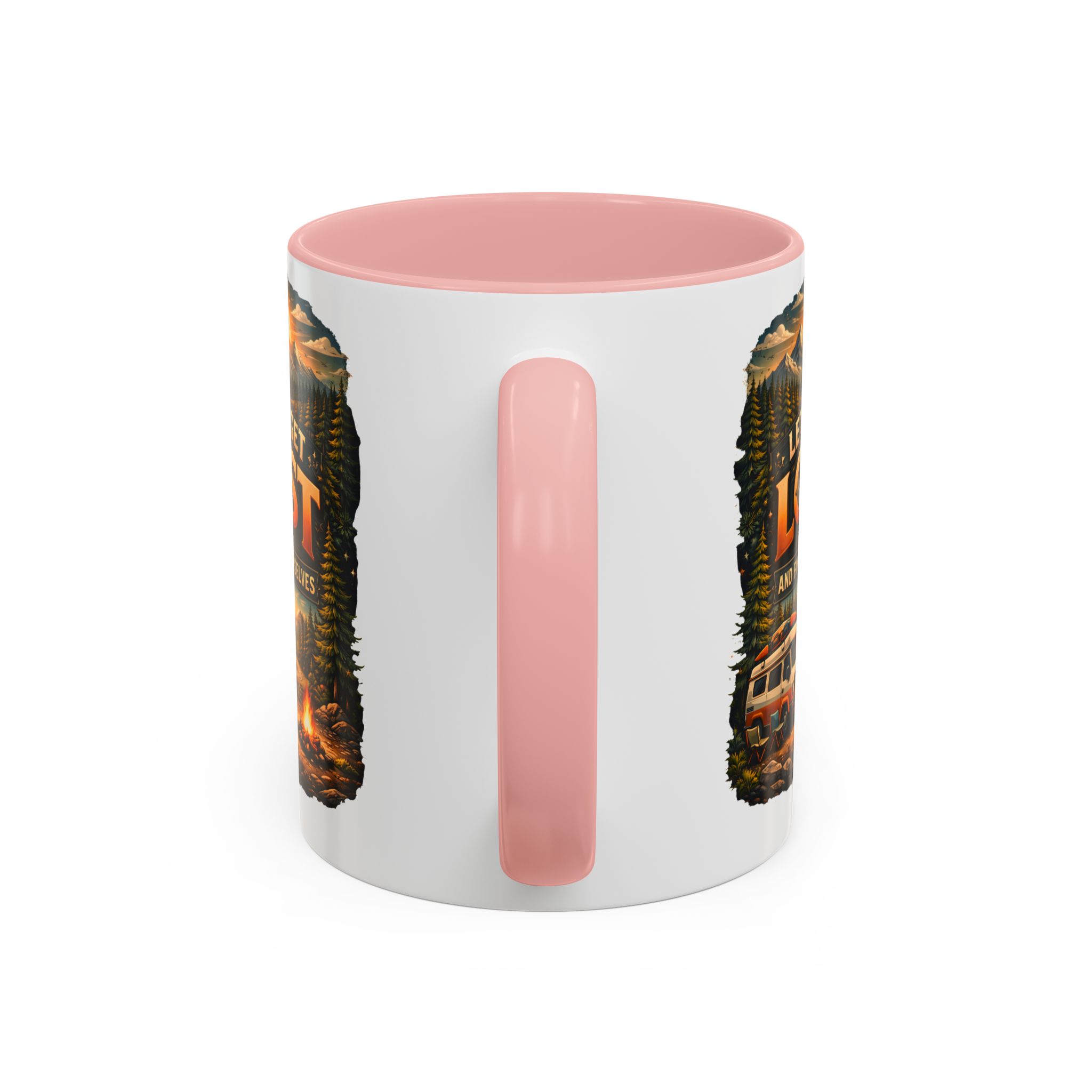 Accent Coffee Mug (11, 15oz) — "Let´s Get Lost And Find Ourselfs" Design Scenic-Line