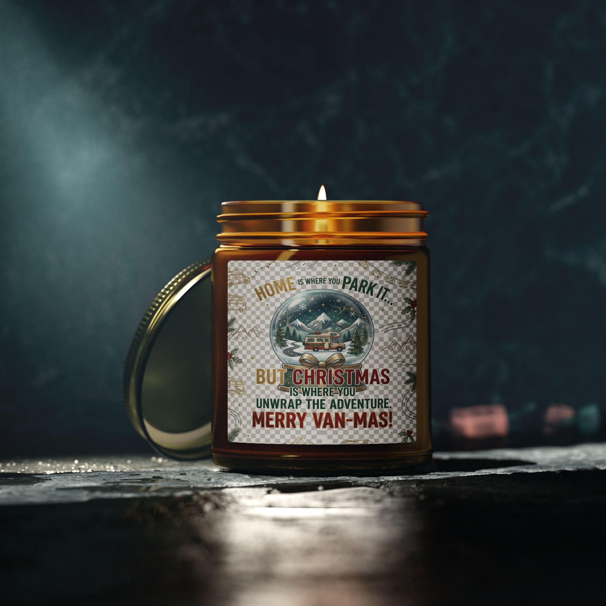 Merry Van-mas Coconut Apricot Scented Candle (4oz/9oz)