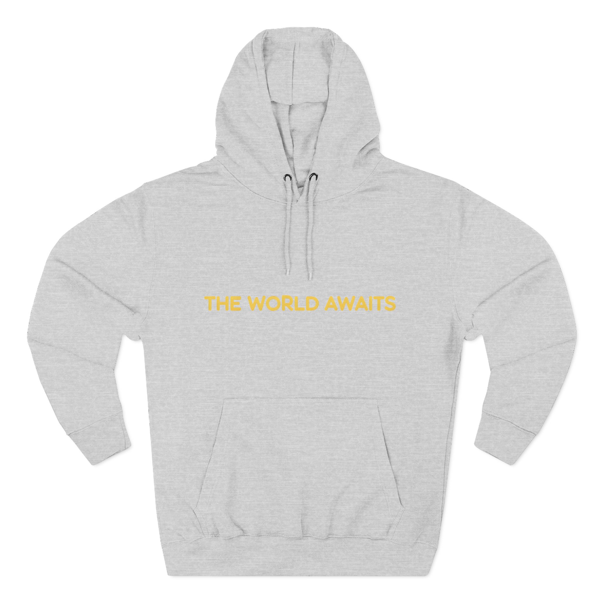Three-Panel Fleece Hoodie - "The World Awaits" Design Sitcom-Line