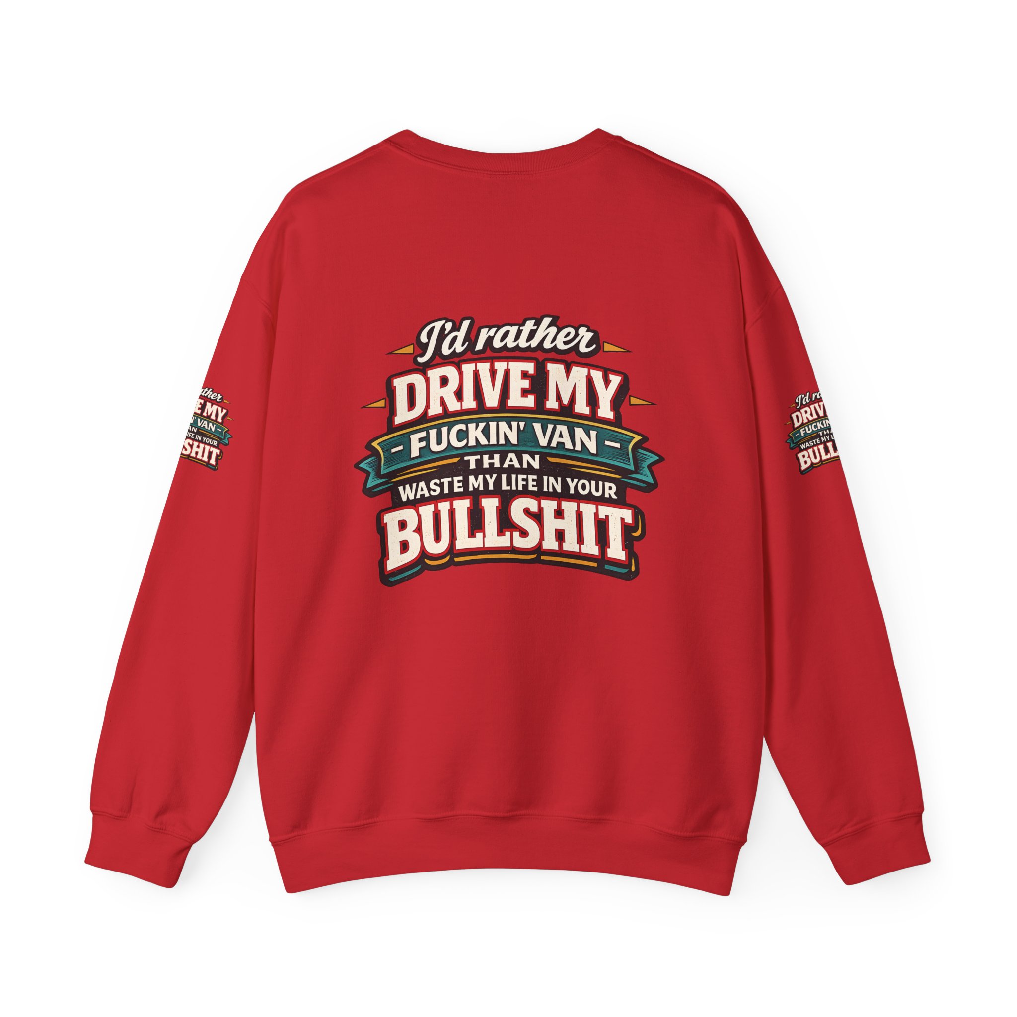 17589801463381129164_2048.jpeg Unisex Heavy Blend™ Crewneck Sweatshirt — "I´d Rather Drive My Fucking Van" Design F**K-Line