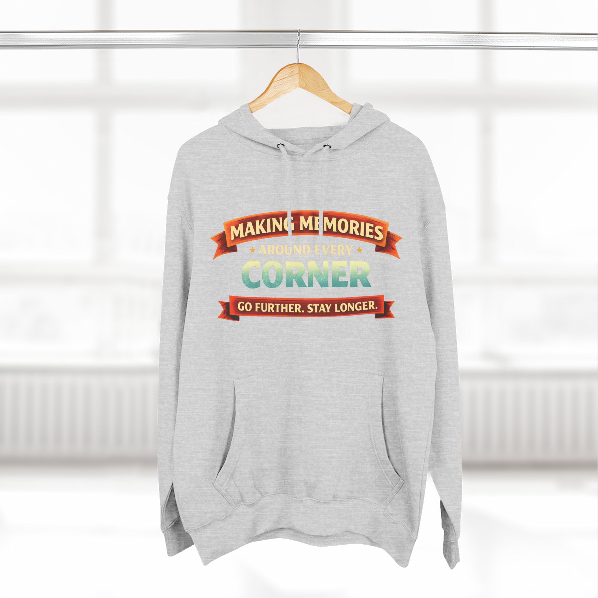 Three-Panel Fleece Hoodie - "Making Memories" Design Scenic-Line