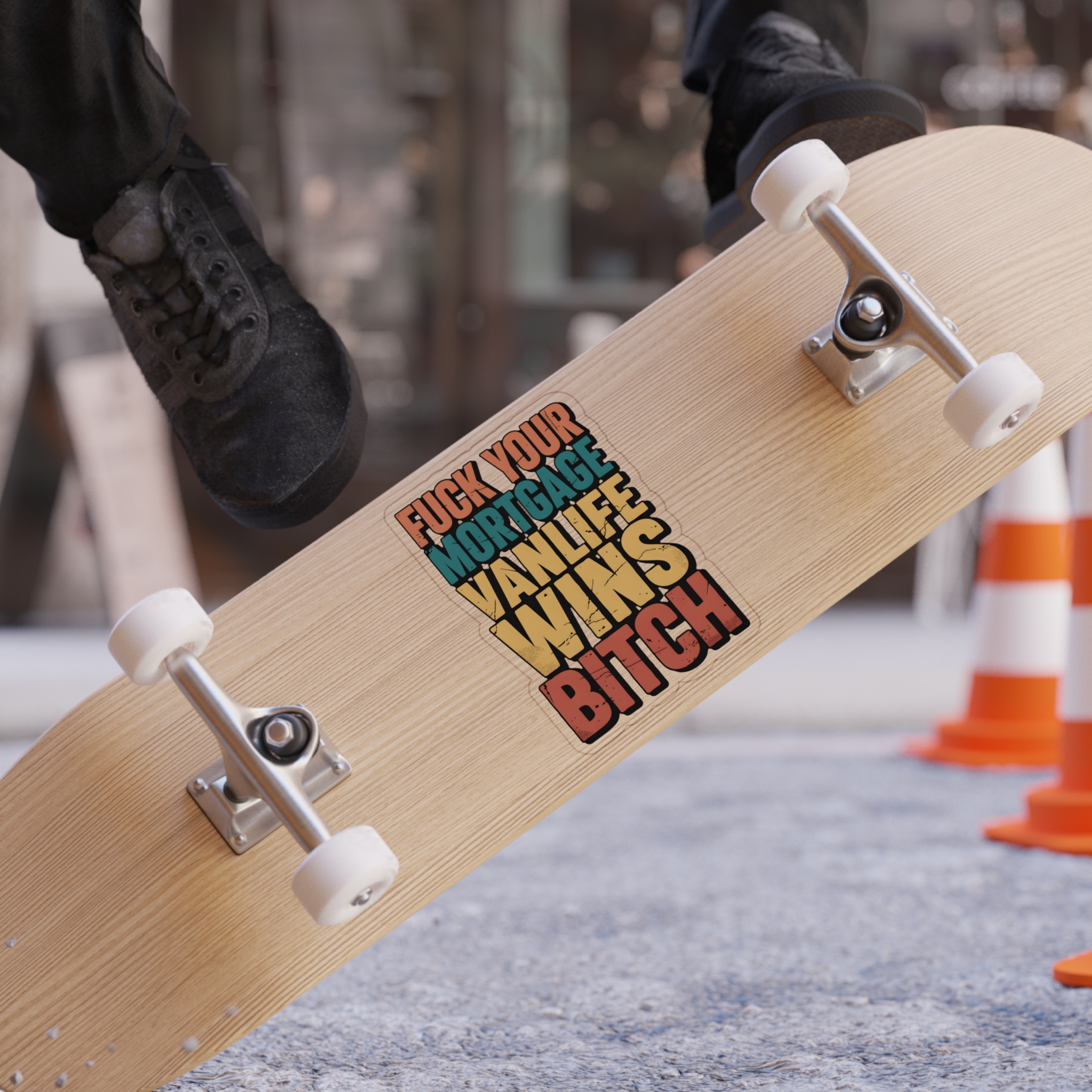 Transparent Outdoor Stickers – "Fuck Your Mortgage" Design F**K-Line