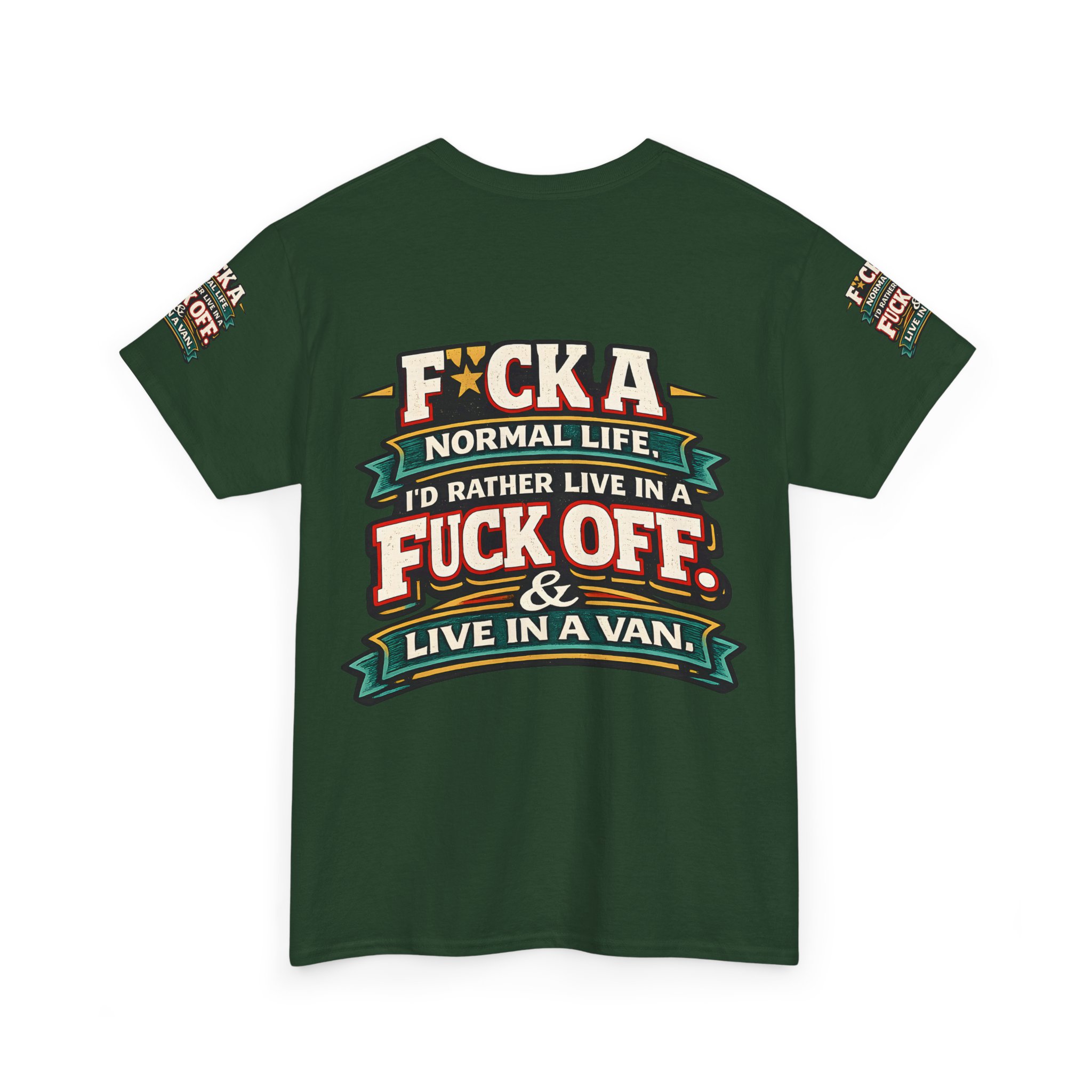 Unisex Heavy Cotton Tee — "Fuck A Normal Life" Design F**K-Line