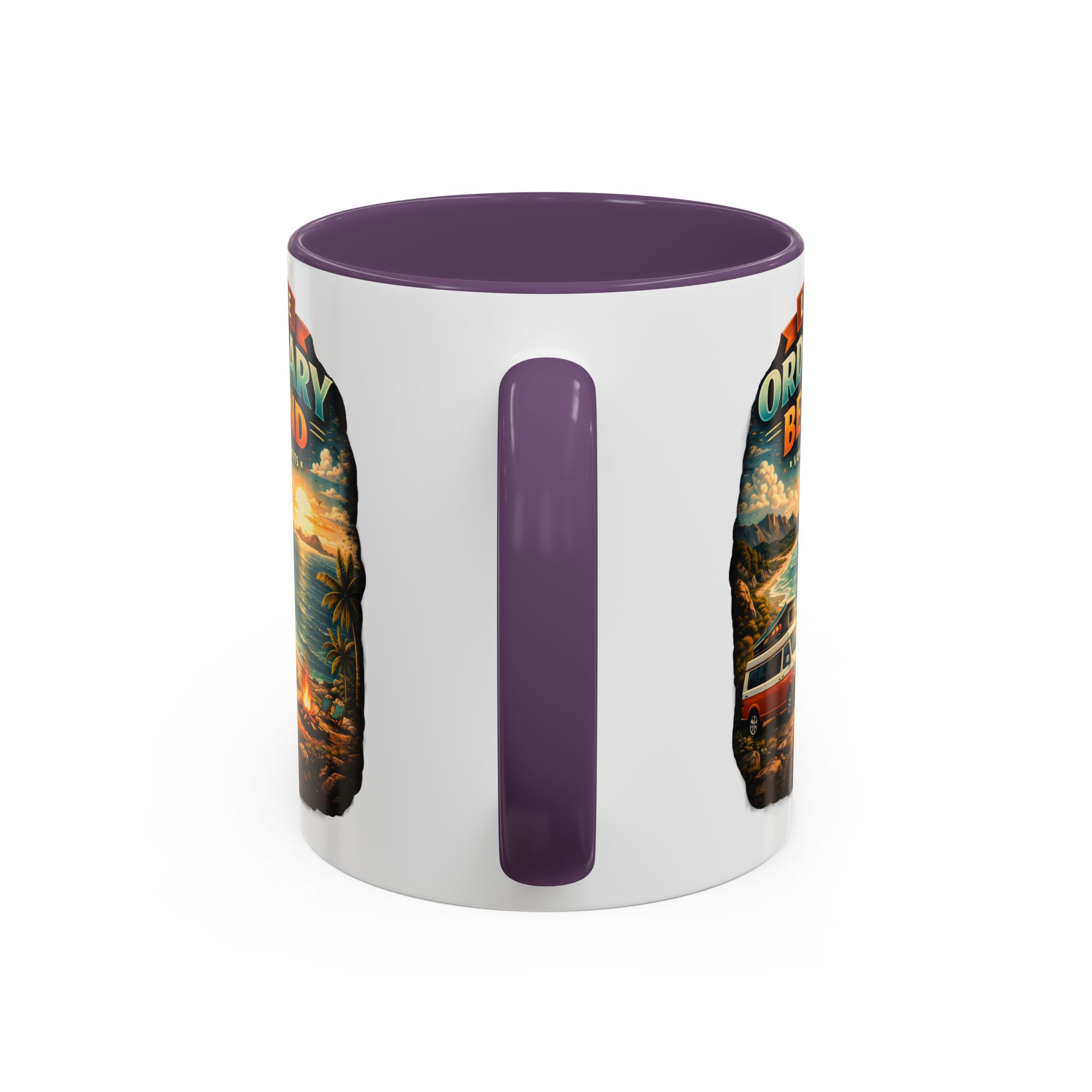 Accent Coffee Mug (11, 15oz) — "Leave Ordinary Behind" Design Scenic-Line