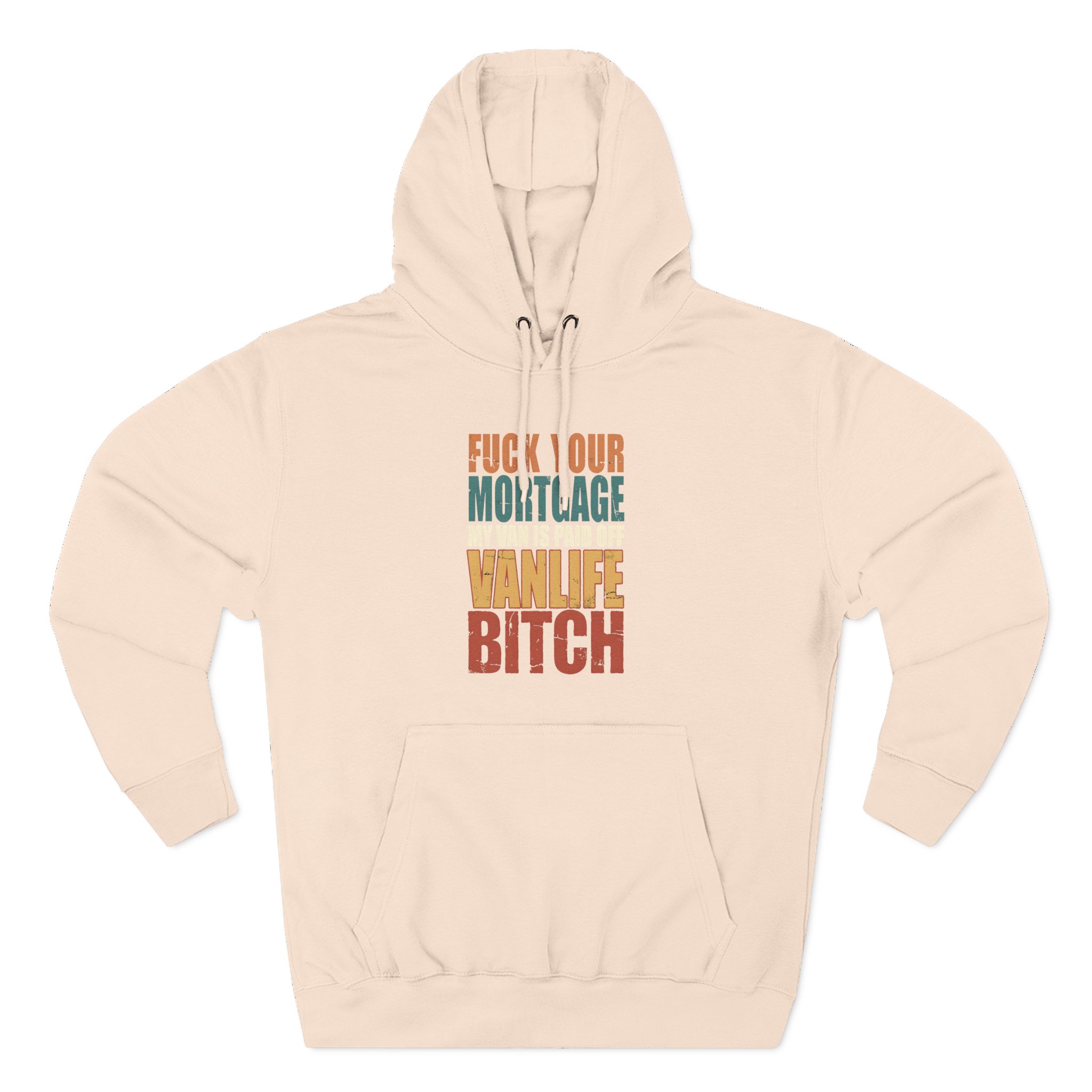 Three-Panel Fleece Hoodie - "Fuck Your Mortgage" Design F**K-Line