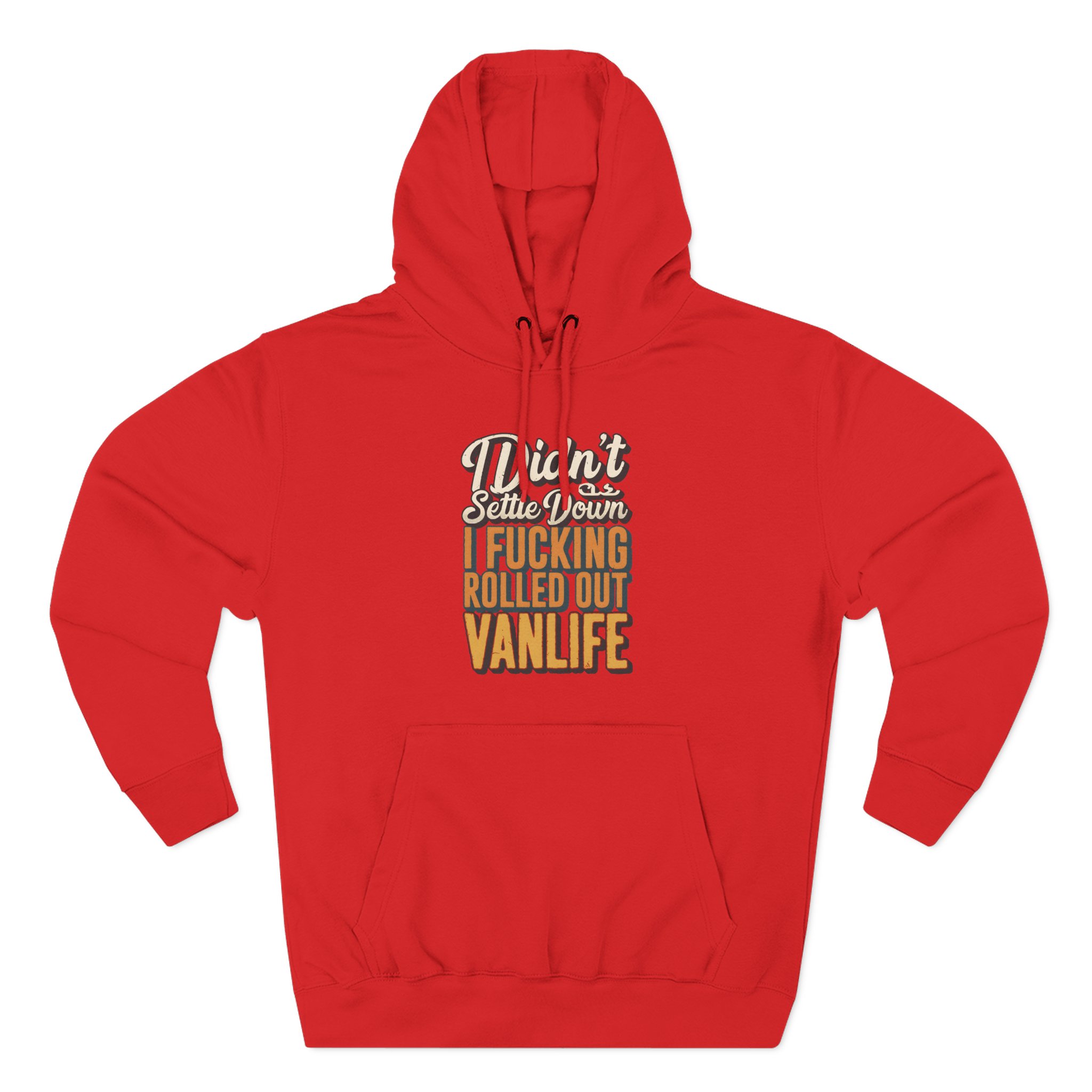 Three-Panel Fleece Hoodie - "Dind´t Settle Down" Design F**K-Line