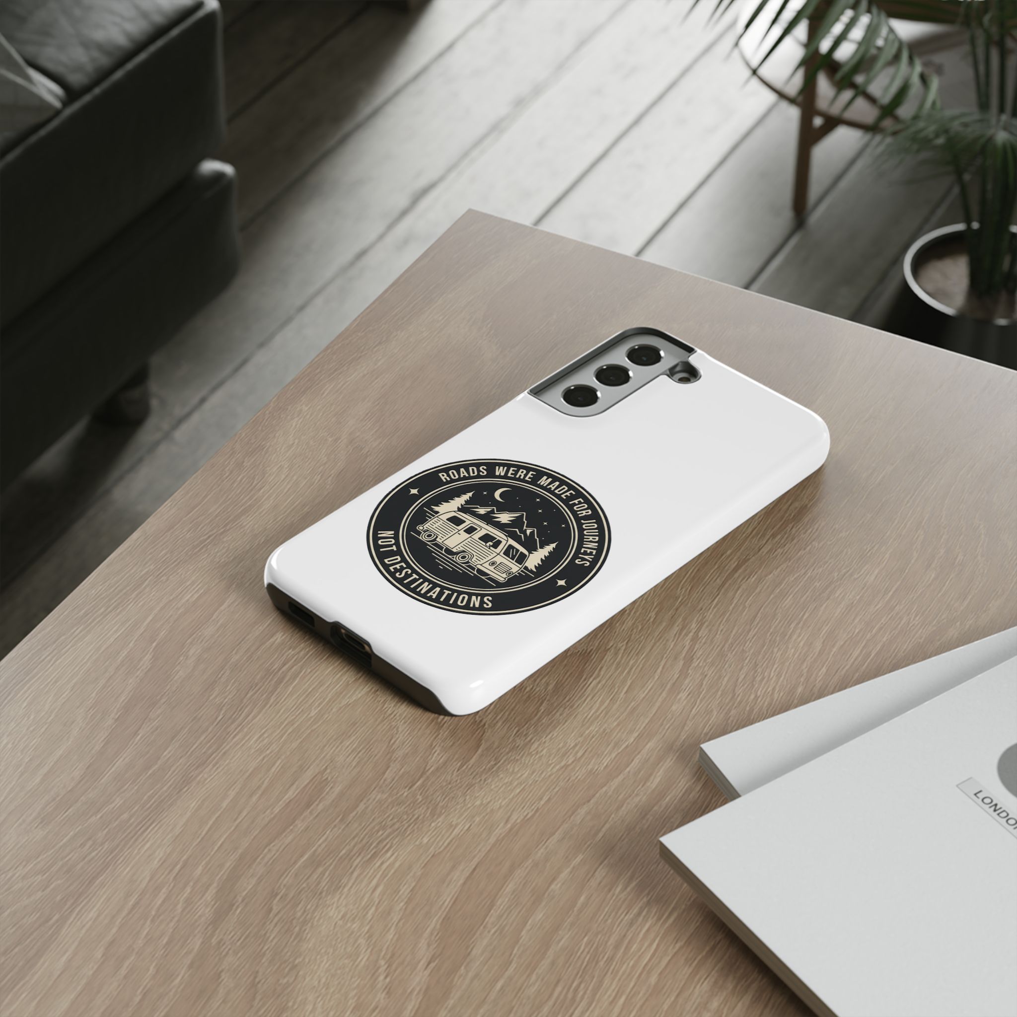 Phone Case — "ROAD WHERE MADE FOR JOURNEYS-NOT DESTINATIONS" Camper Van Design