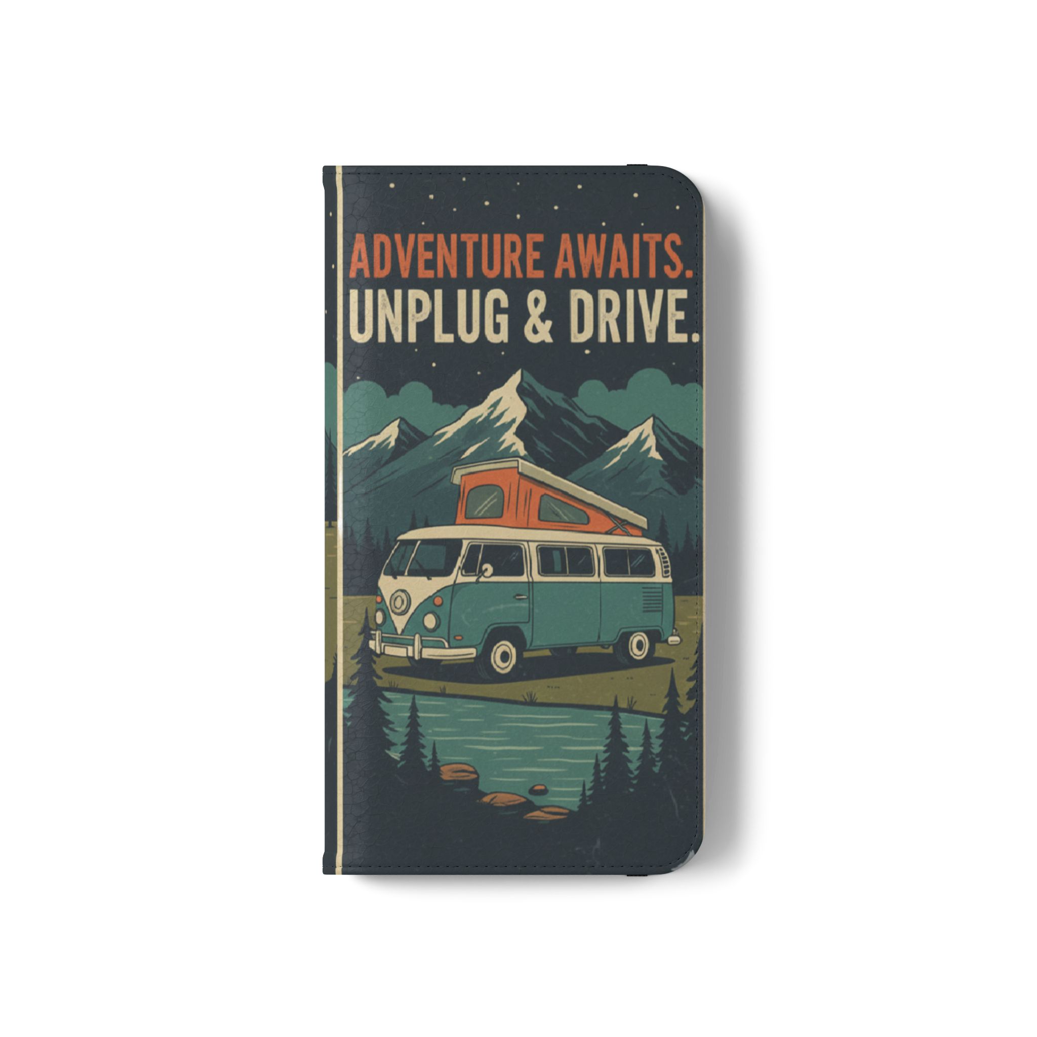 Flip Phone Case — "Fuel Your Journey, Not the Wifi" Wallet Cover