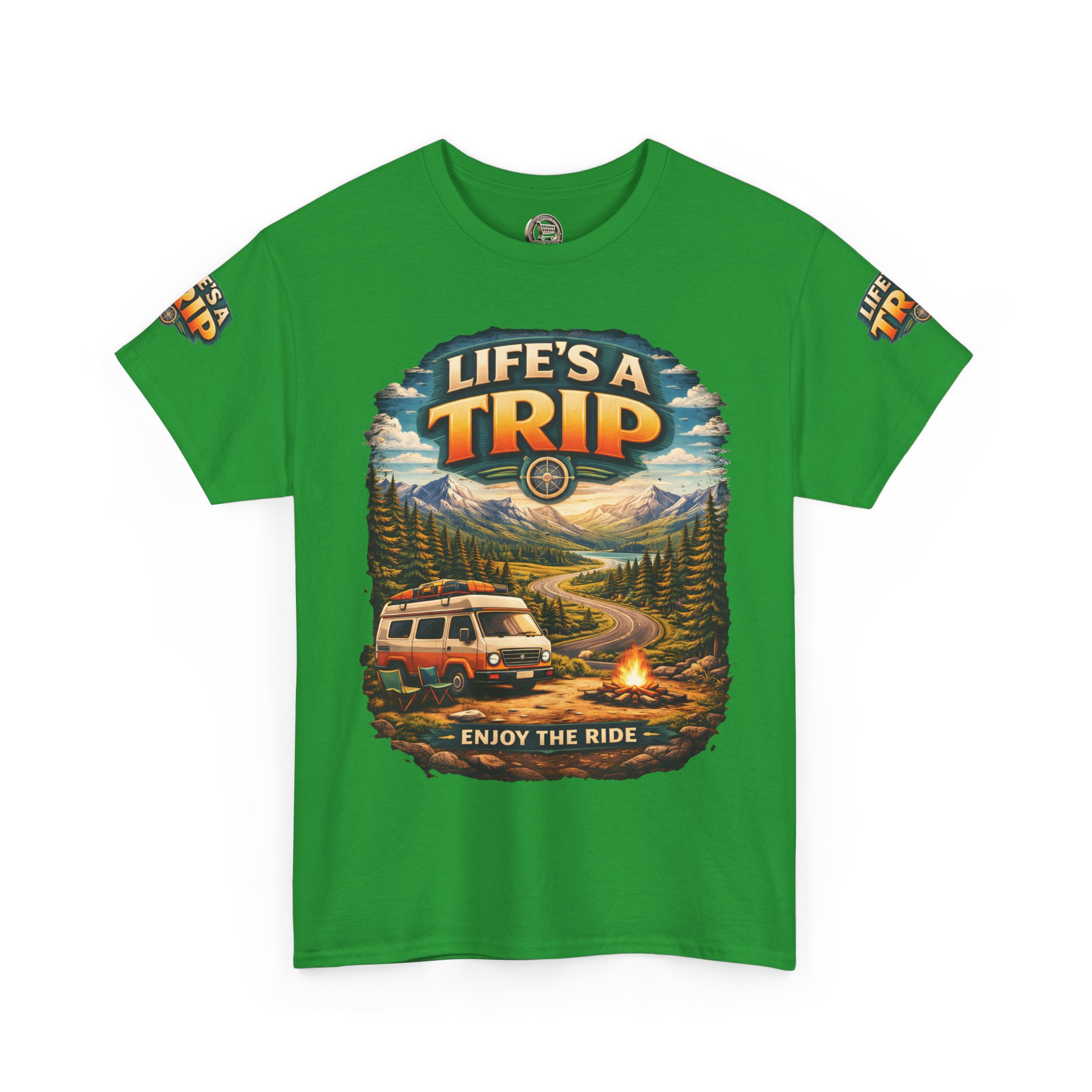 17667178097257909499_2048.jpeg Unisex Heavy Cotton Tee — "Live´s A Trip-Enjoy The Ride" Design Scenic-Line