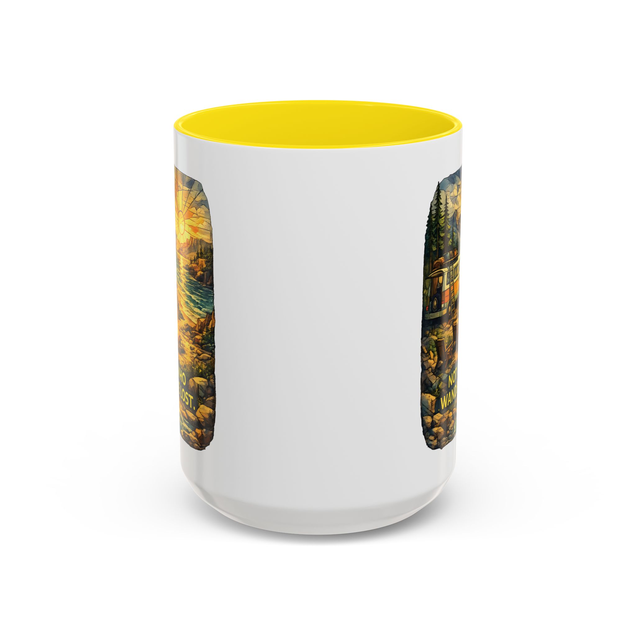 17668565616176944552_2048.jpeg Accent Coffee Mug (11, 15oz) — "Not All Who Wander Are Lost" Design Cubic-Line