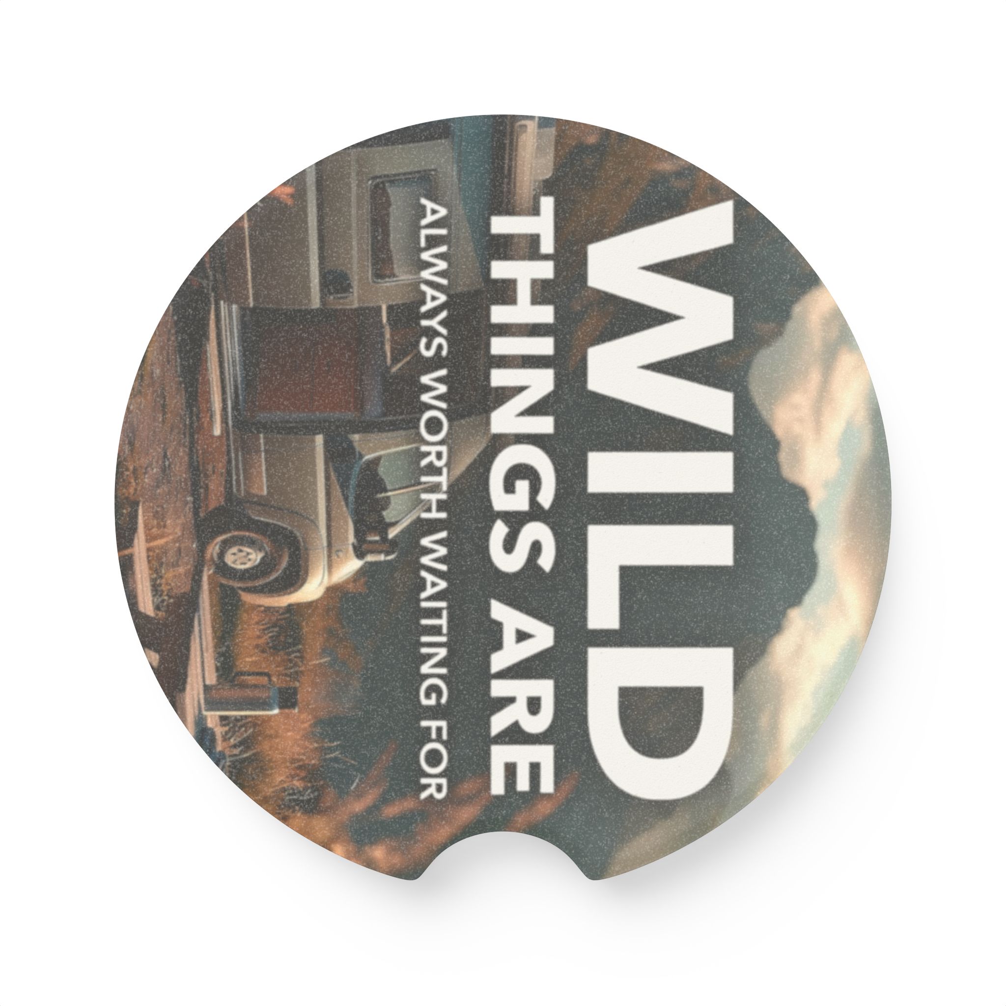 Soapstone Car Coaster — "Wild Things Are" Scenic Car Coaster