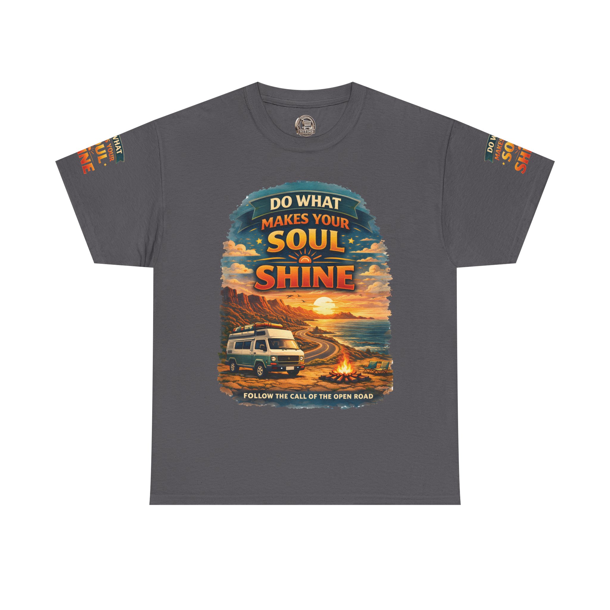 Unisex Heavy Cotton Tee — "Do What Makes Your Soul Shine" Design Scenic-Line