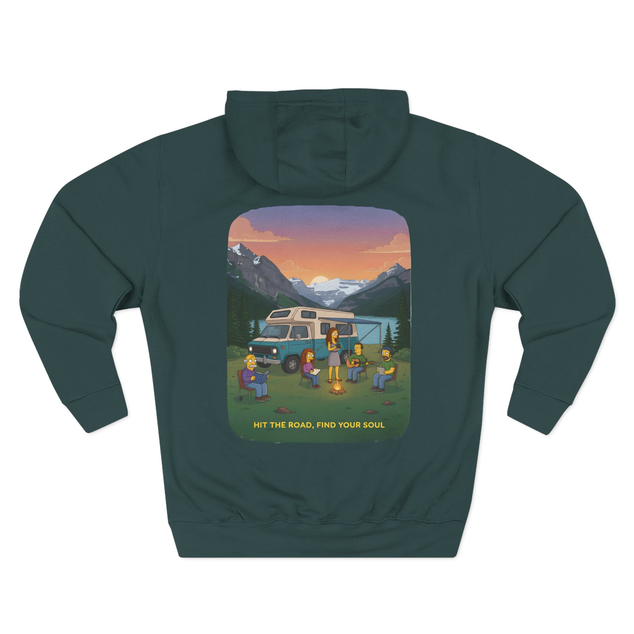 17684709521355964213_2048.jpeg Three-Panel Fleece Hoodie - "Hit The Road-Find Your Soul" Design Sitcom-Line