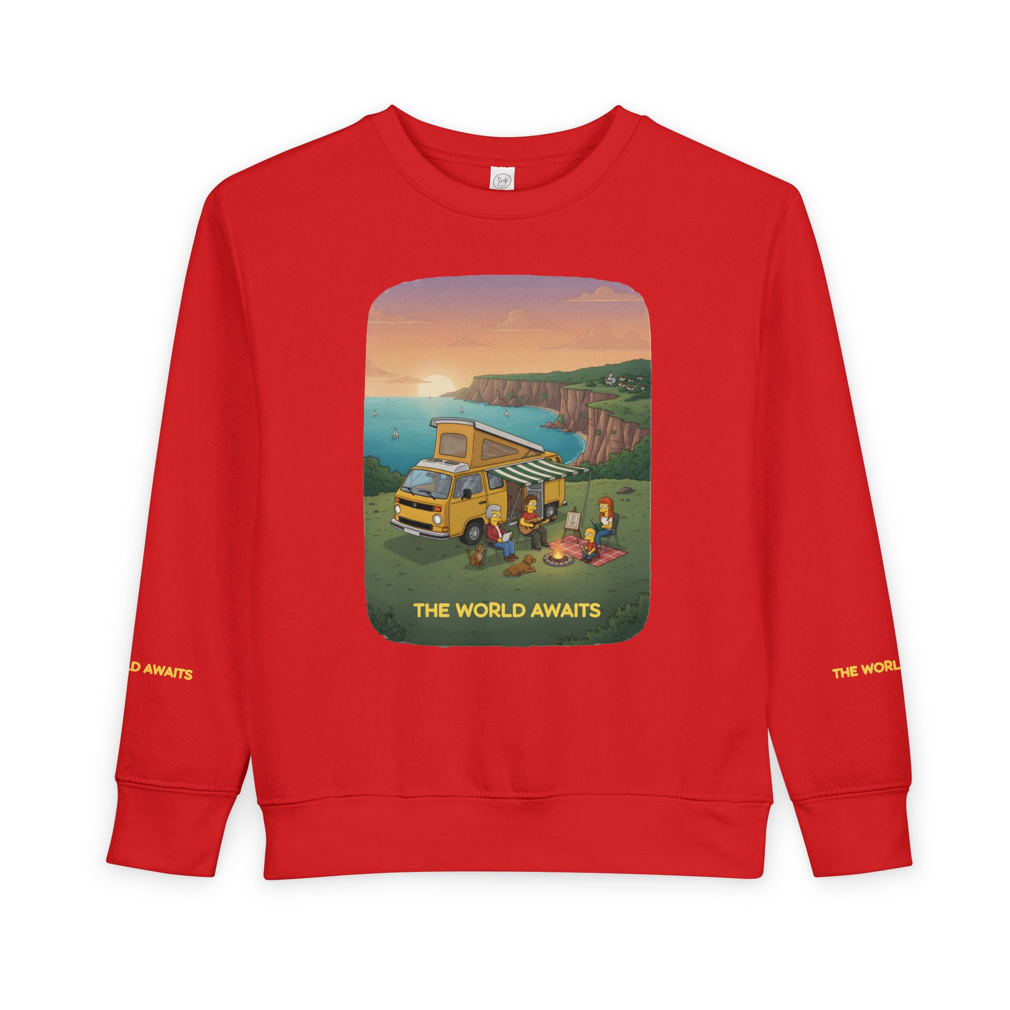 Toddler Sweatshirt - "The World Awaits" (Design Sitcom-Line)