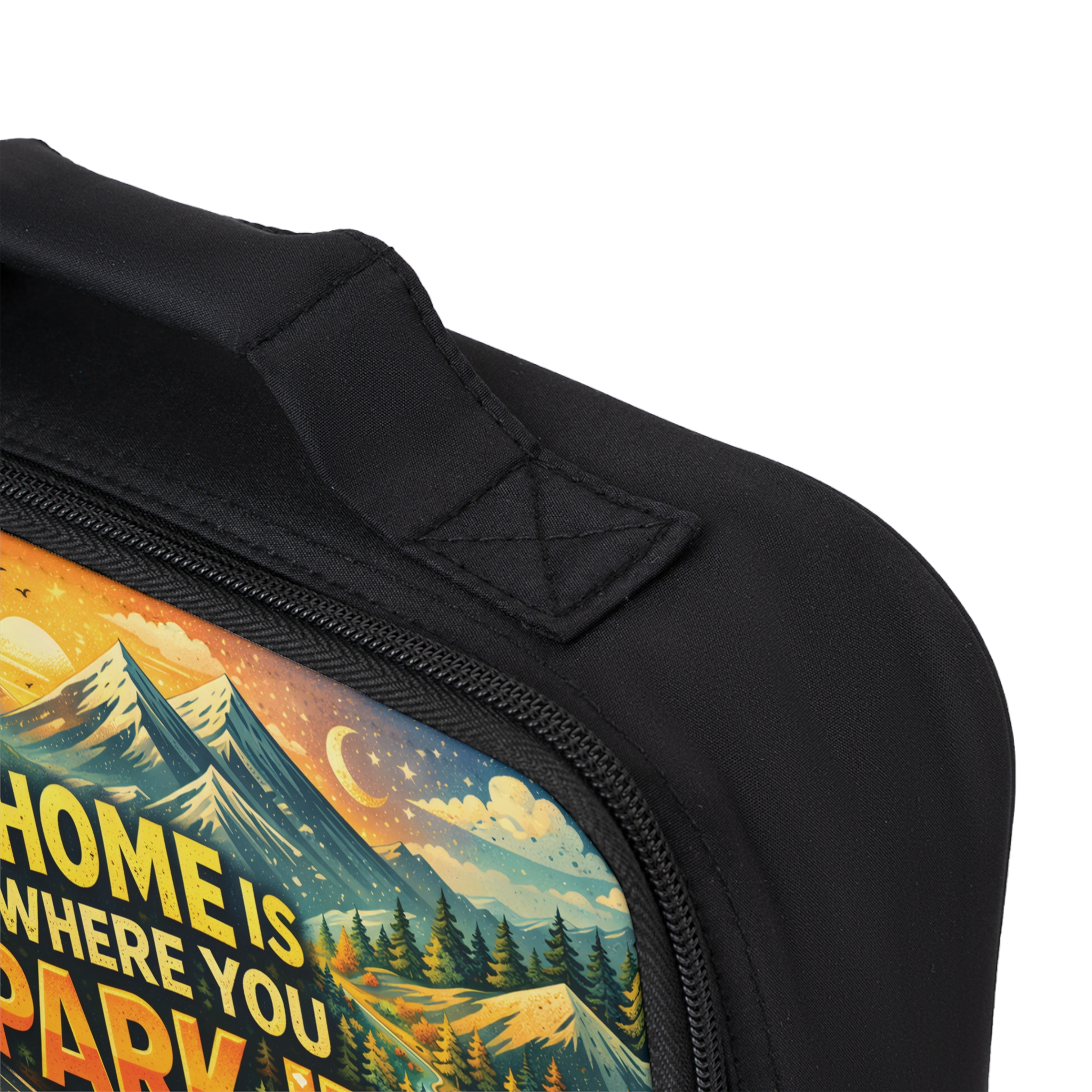 Adventure Lunch Bag — "Home Is Where You Park It" Camping Lunch Tote