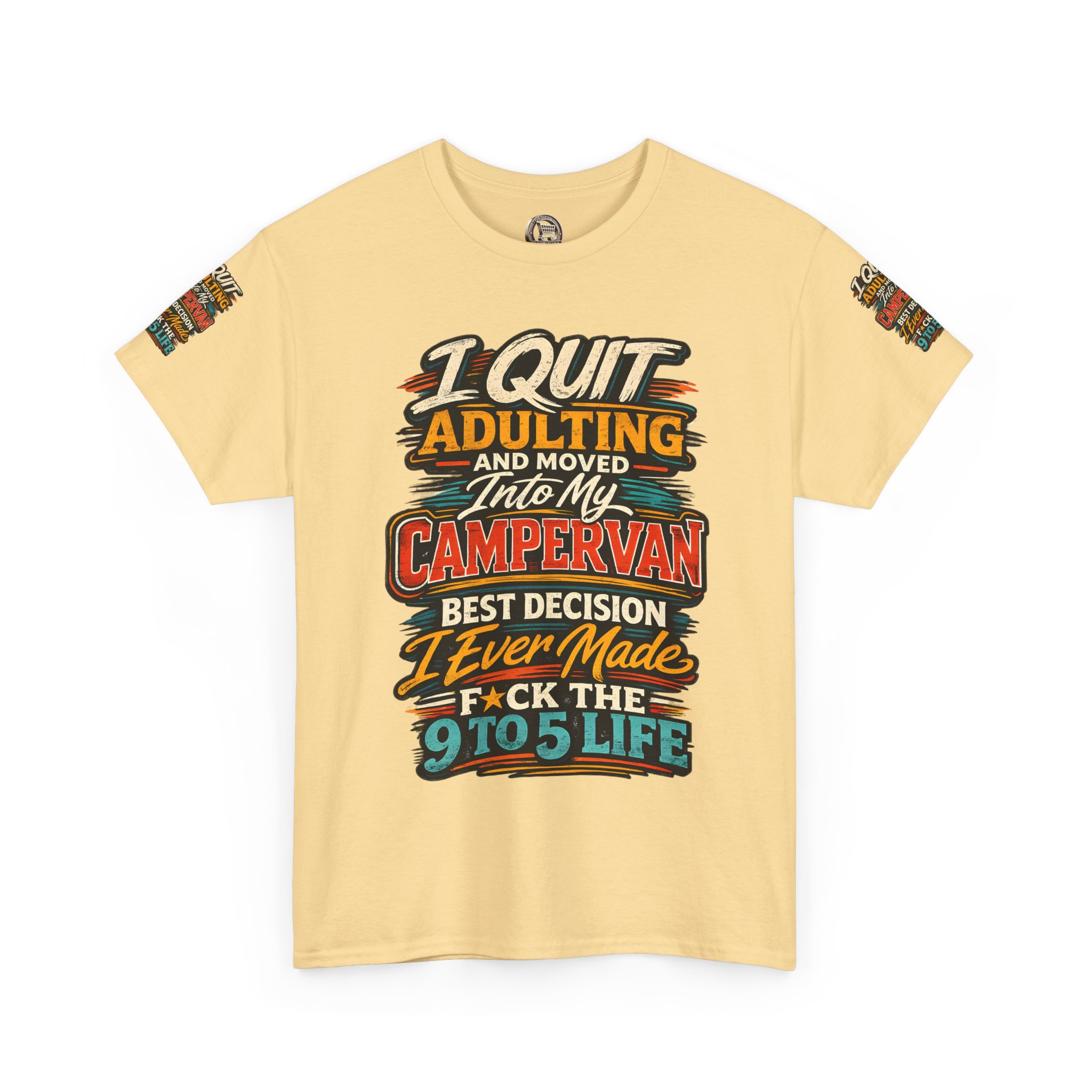 Unisex Heavy Cotton Tee — "I Quit Adulting" Design F**K-Line