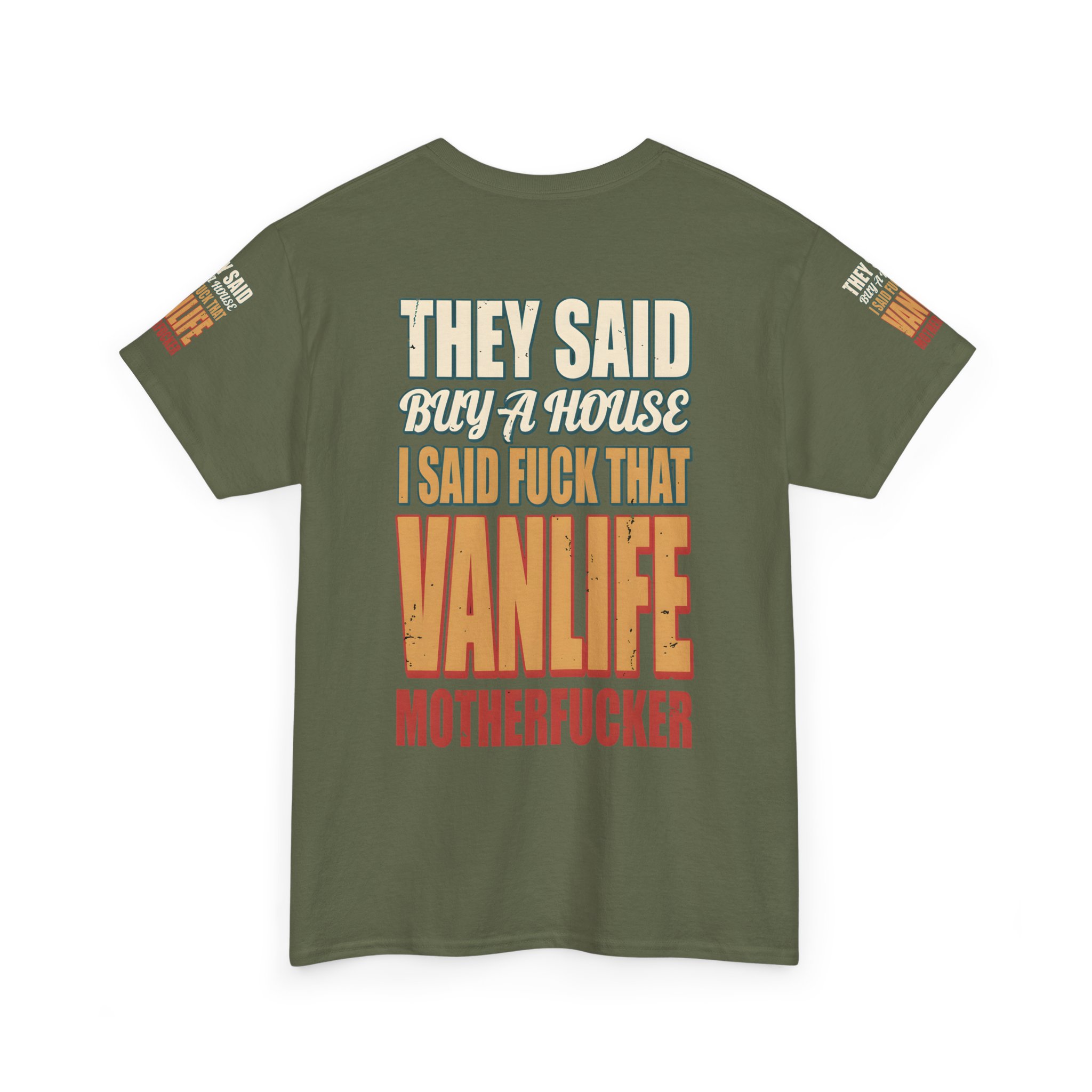 17712861902197759905_2048.jpeg Unisex Heavy Cotton Tee — "They Said Buy A House" Design F**K-Line
