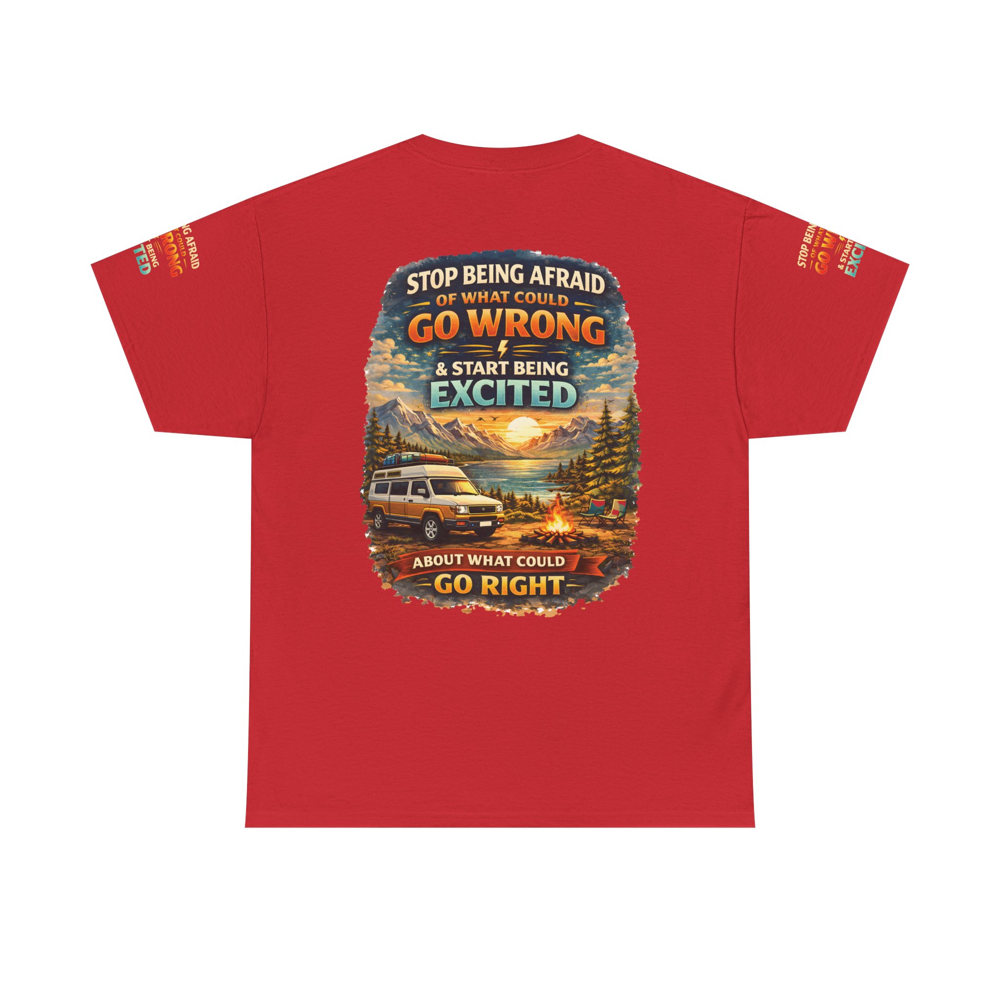 17715094971704323760_2048.jpeg Unisex Heavy Cotton Tee — "Stop Being Afraid Of What Could Go Wrong" Design Scenic-Line