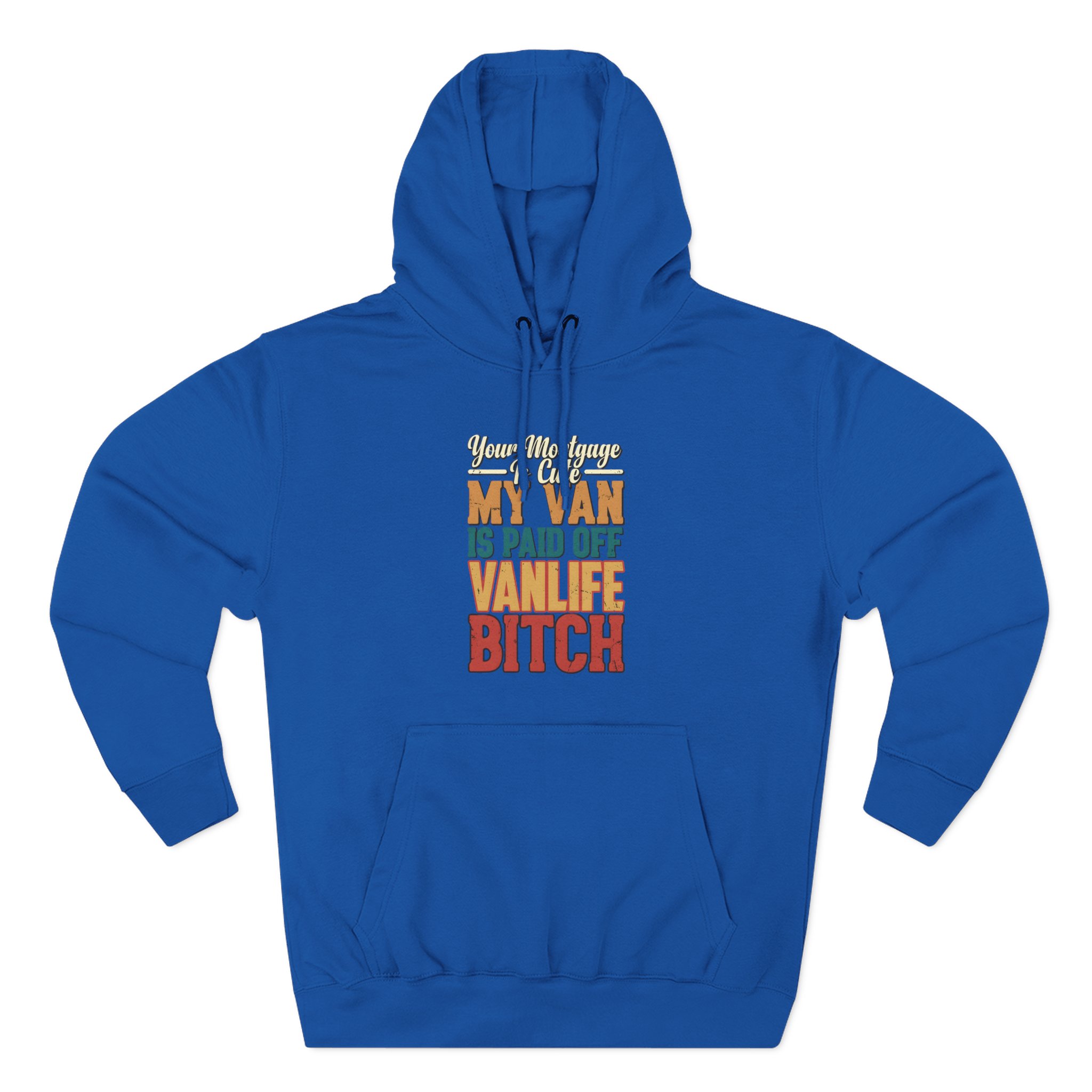 Three-Panel Fleece Hoodie - "Your Mortgage Is Cute" Design F**K-Line
